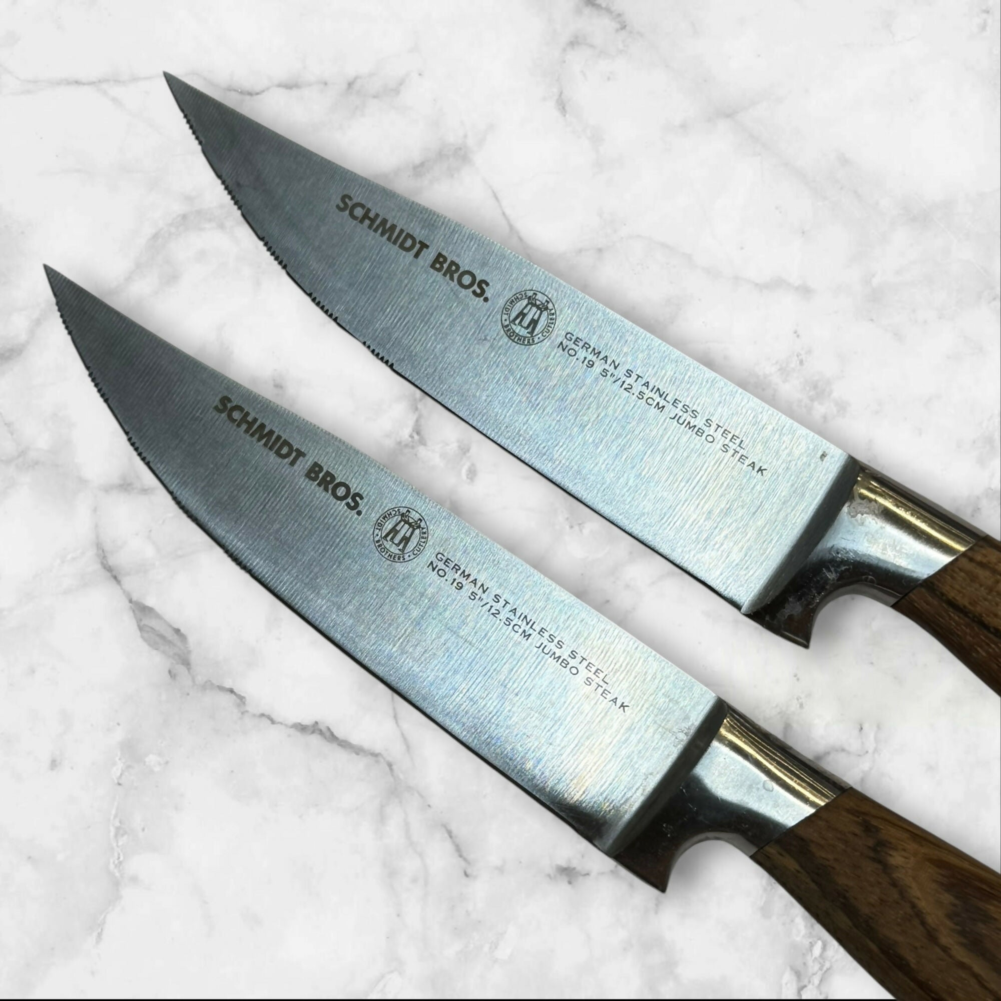 Schmidt Bros German Stainless Jumbo Steak Knives | Set of 4 | Excellent