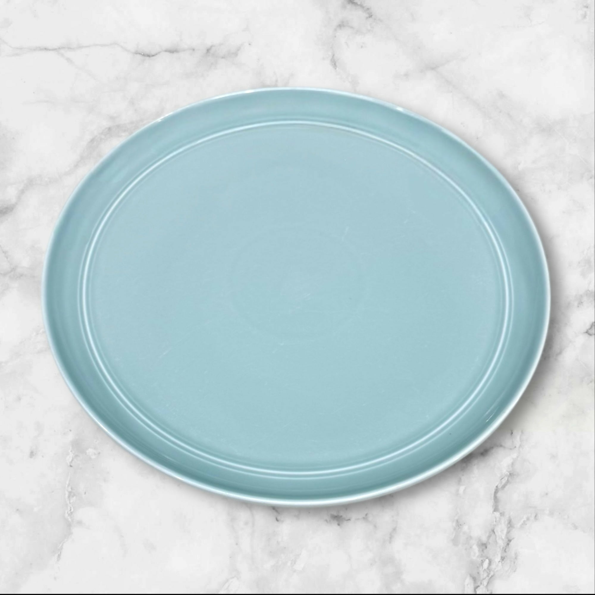 Crate & Barrel Hue Blue Dinner Plates | Set of 4 | Aaron Probyn | Great Condition