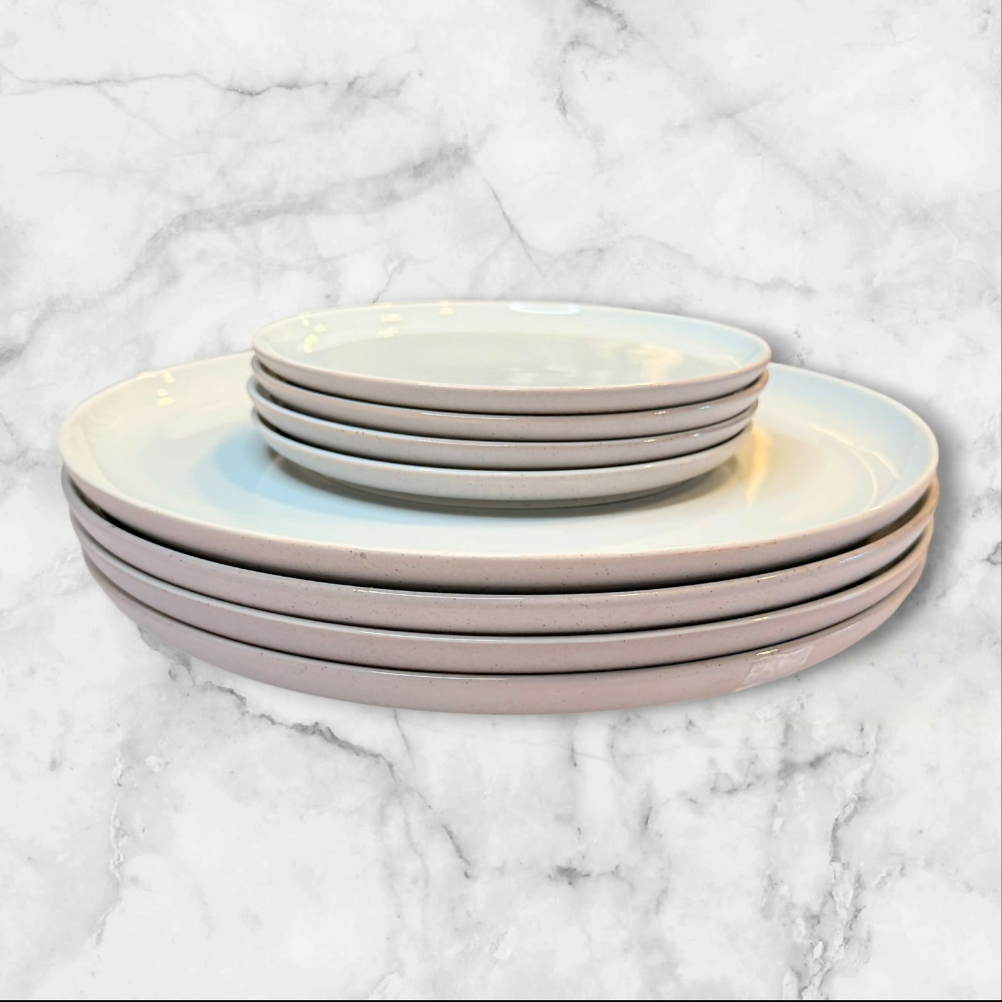 Luzerne Hamptons Blue Coupe Dinner & Salad Plates Set of 8 | Great Condition