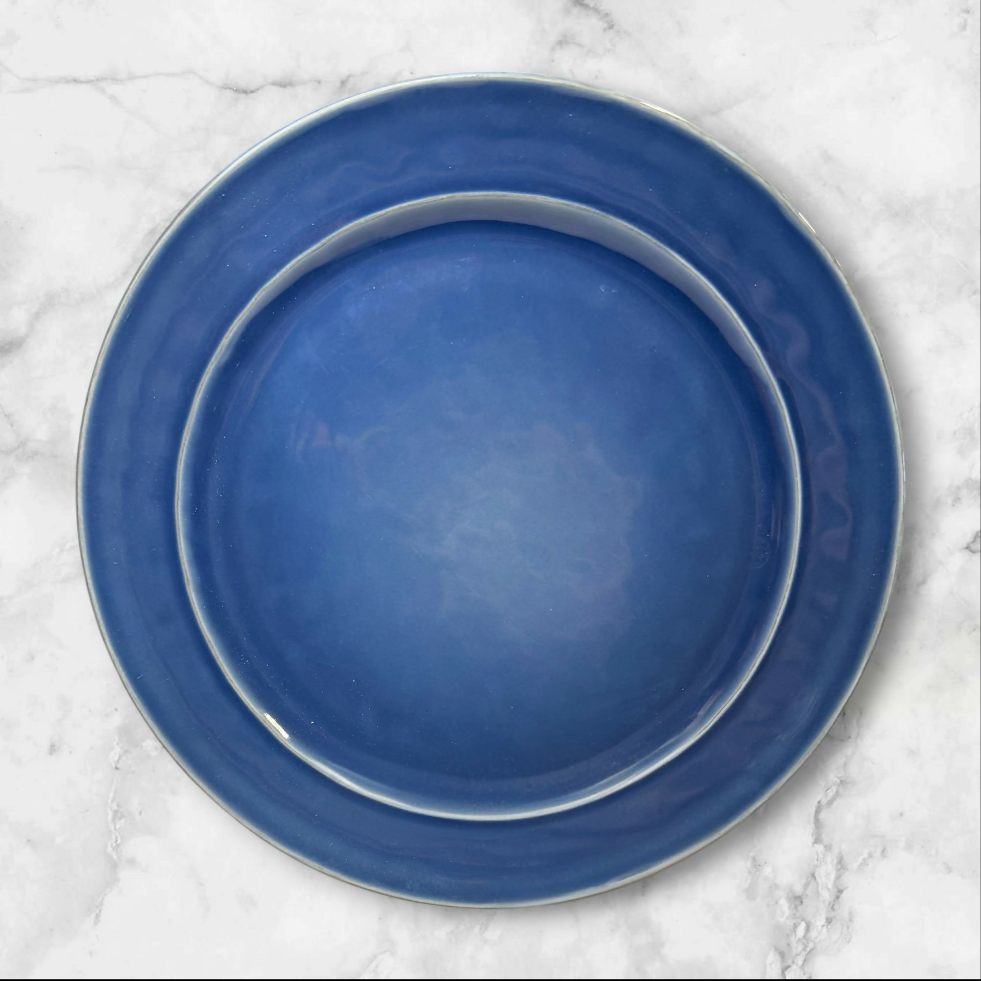 Pottery Barn Cambria Ocean Blue Dinner Plates | Set of 3 | Great Condition