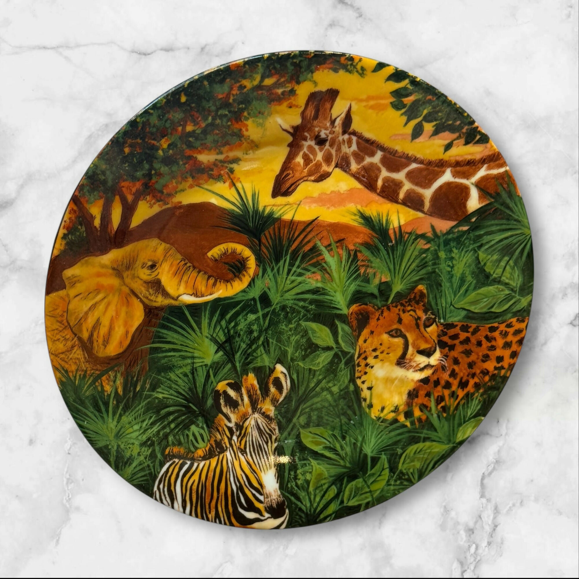 Sakura Paradise Safari Salad Plates | Set of 4 | Gently Used