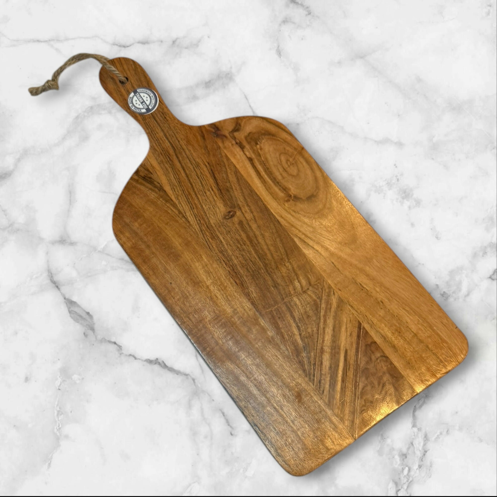 Handmade Acacia Wood Charcuterie Serving Board Paddle | Great Condition