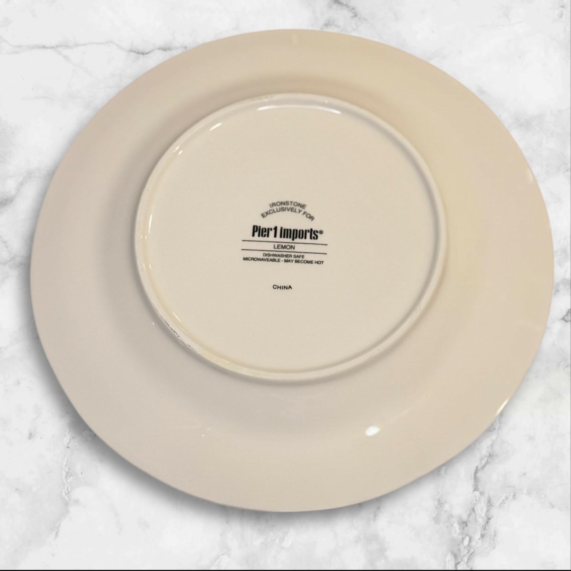 Pier 1 Lemon Salad Plates Set of 4 | 8.5” Citrus Fruit Dinnerware