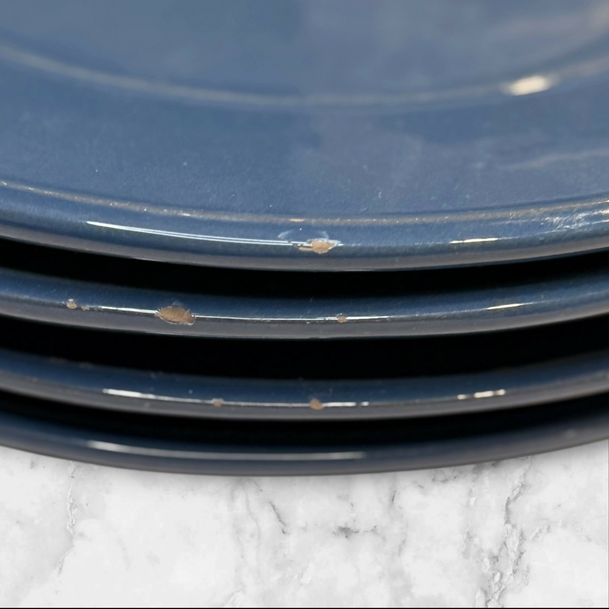Sur La Table Italian Blue Dinner Plates Set of 4 | Made in Italy | Good Condition