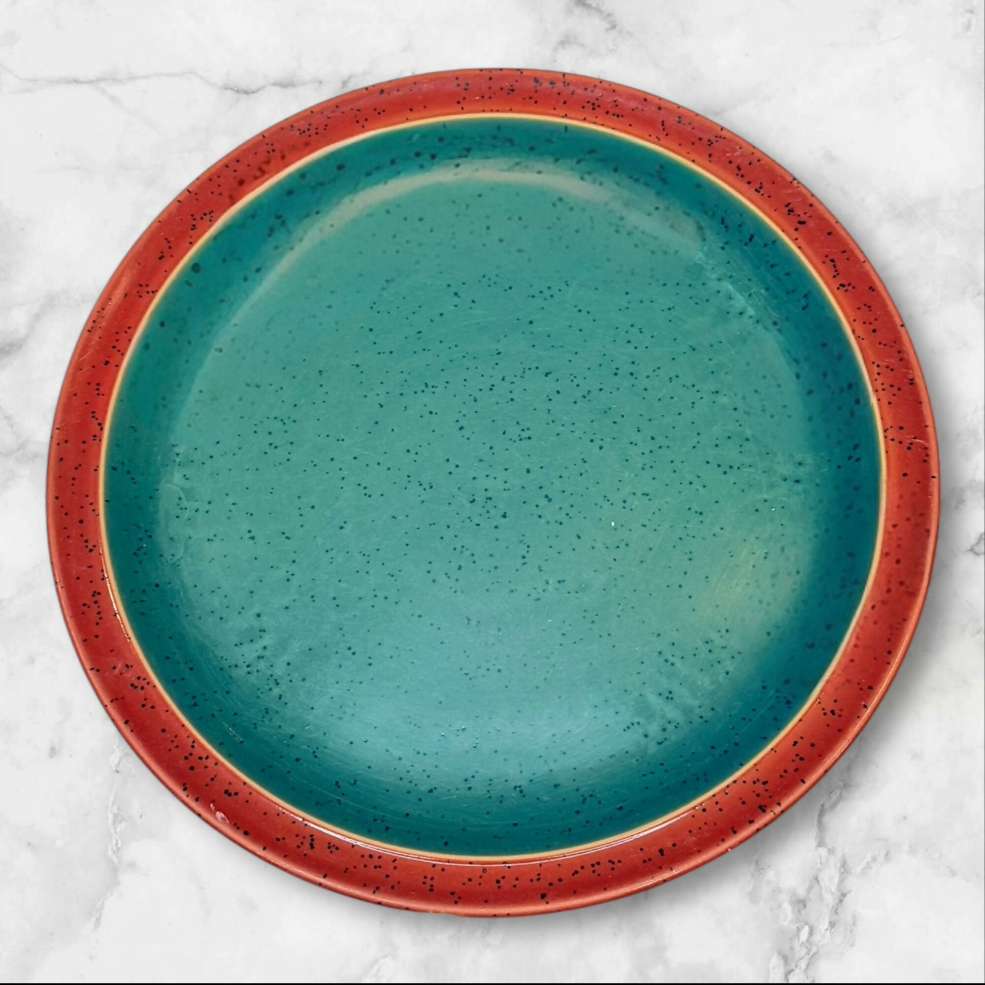Denby Langley Harlequin Red Green Stoneware Salad Plates | Set of 2 | Good