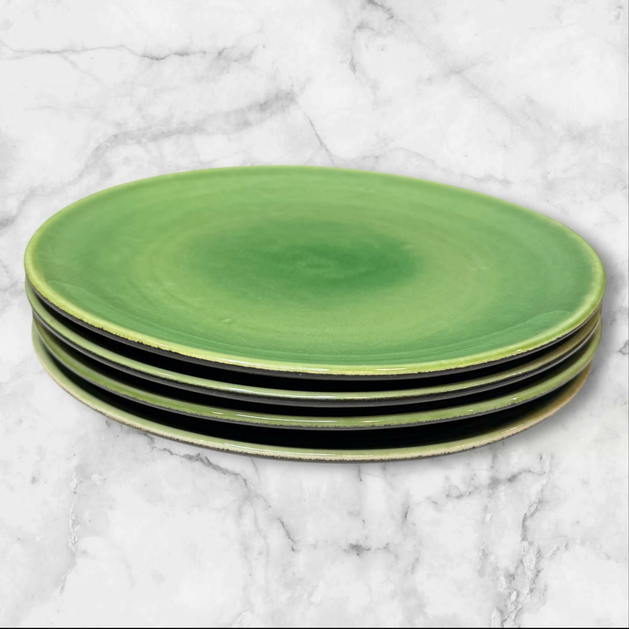 JCPenney Asian Influence Green Dinner Plates | Set of 4 | Good