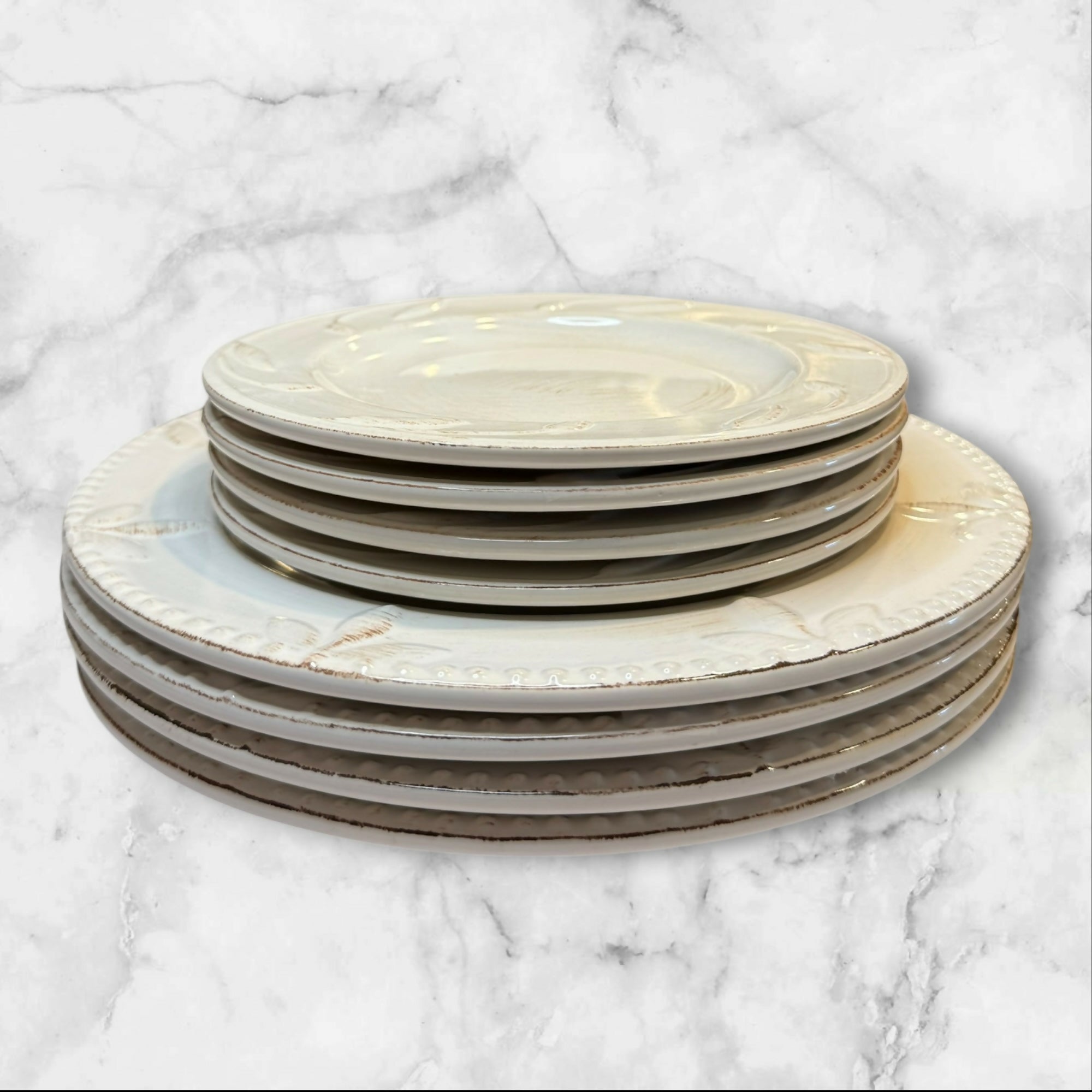 Signature Sorrento Jicama Dinnerware Set 8 Pc | Dinner & Salad Plates