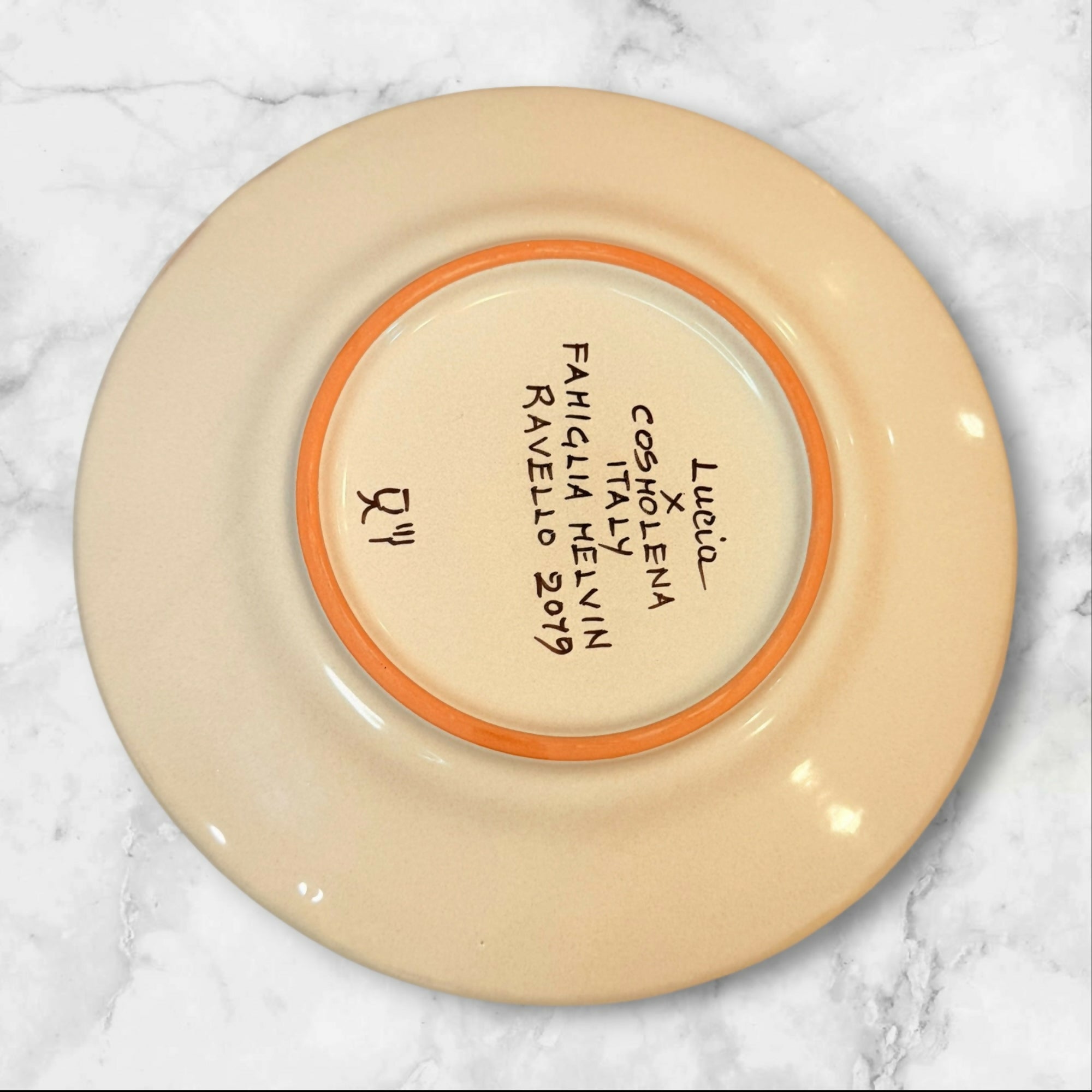 Lucie Cosmolena Ravello Italy Hand Painted Salad Plates | Set of 4 | Excellent Condition