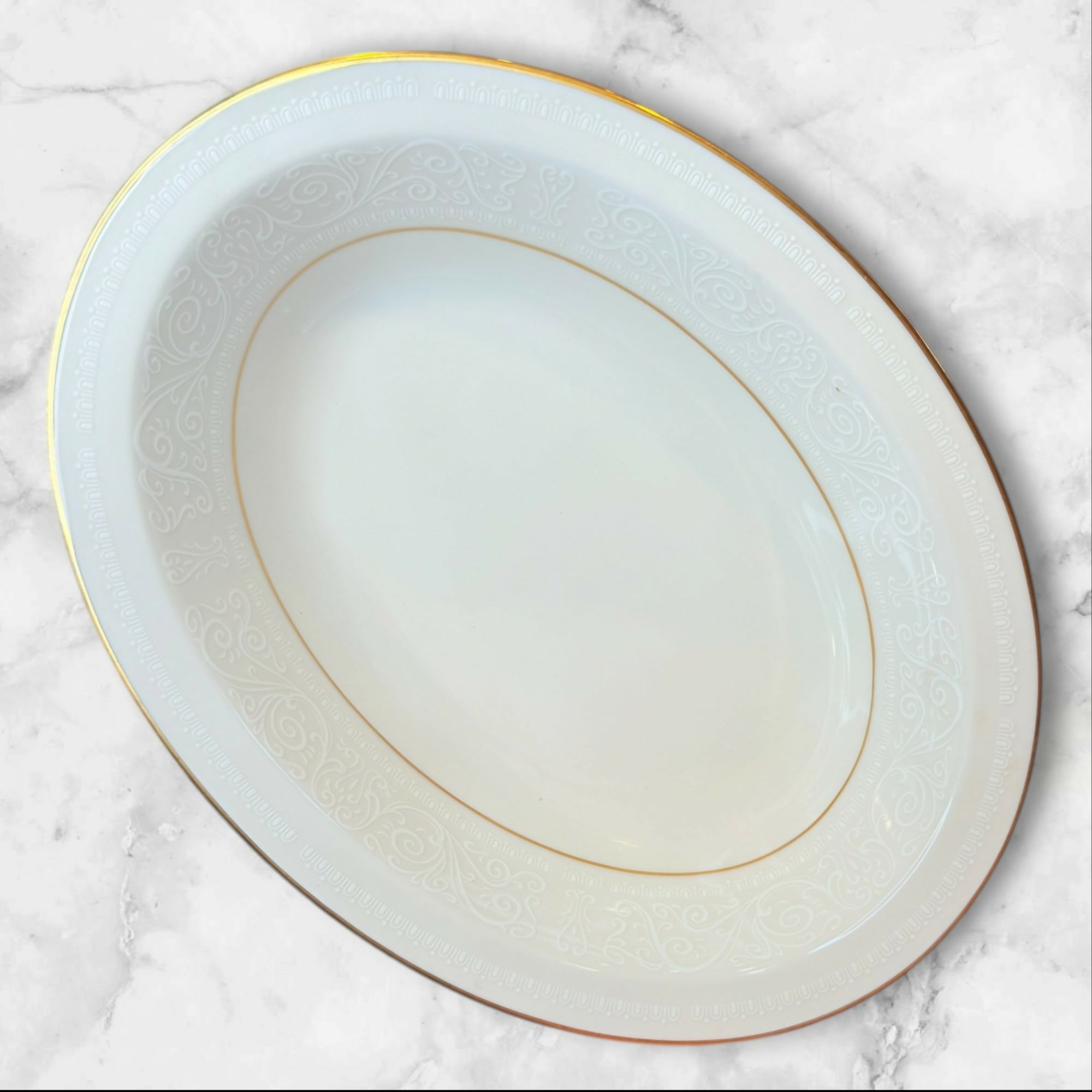 Noritake Tulane Oval Vegetable Serving Bowl 10 Inch | Excellent Condition
