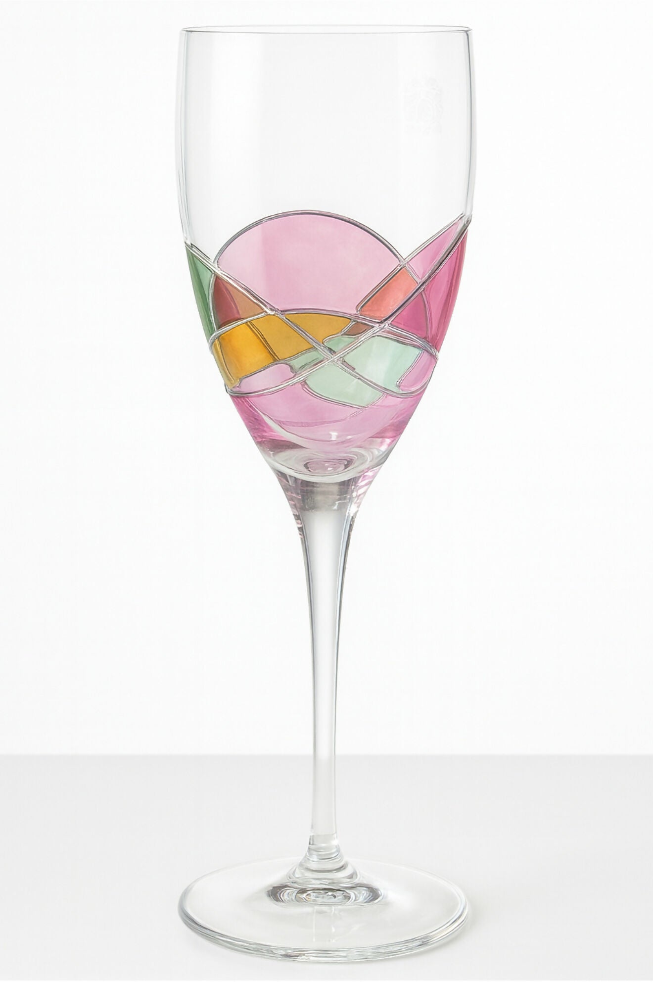 Fostoria Galleria Hand Painted Wine Glasses | Set of 4 | Excellent Condition