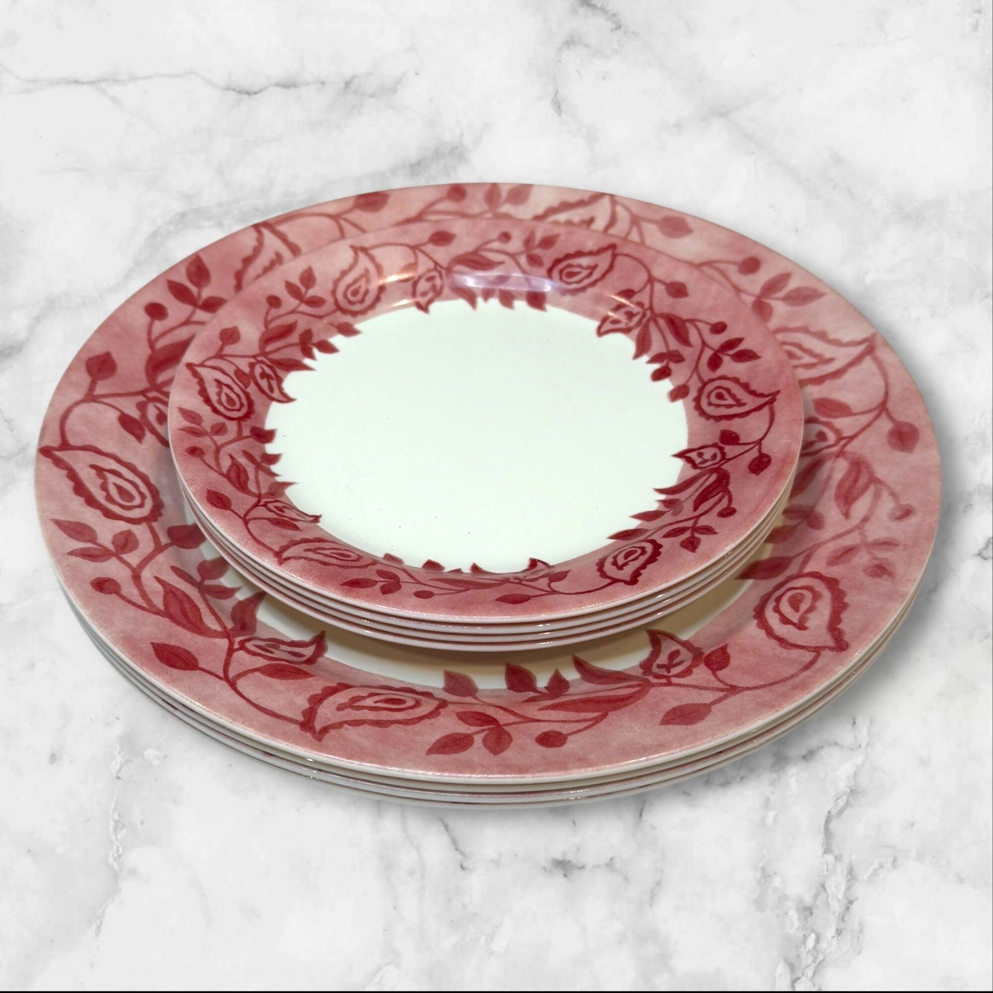 Corelle Gypsum Dinner & Salad Plates Set of 8 | Corning USA | Good Condition