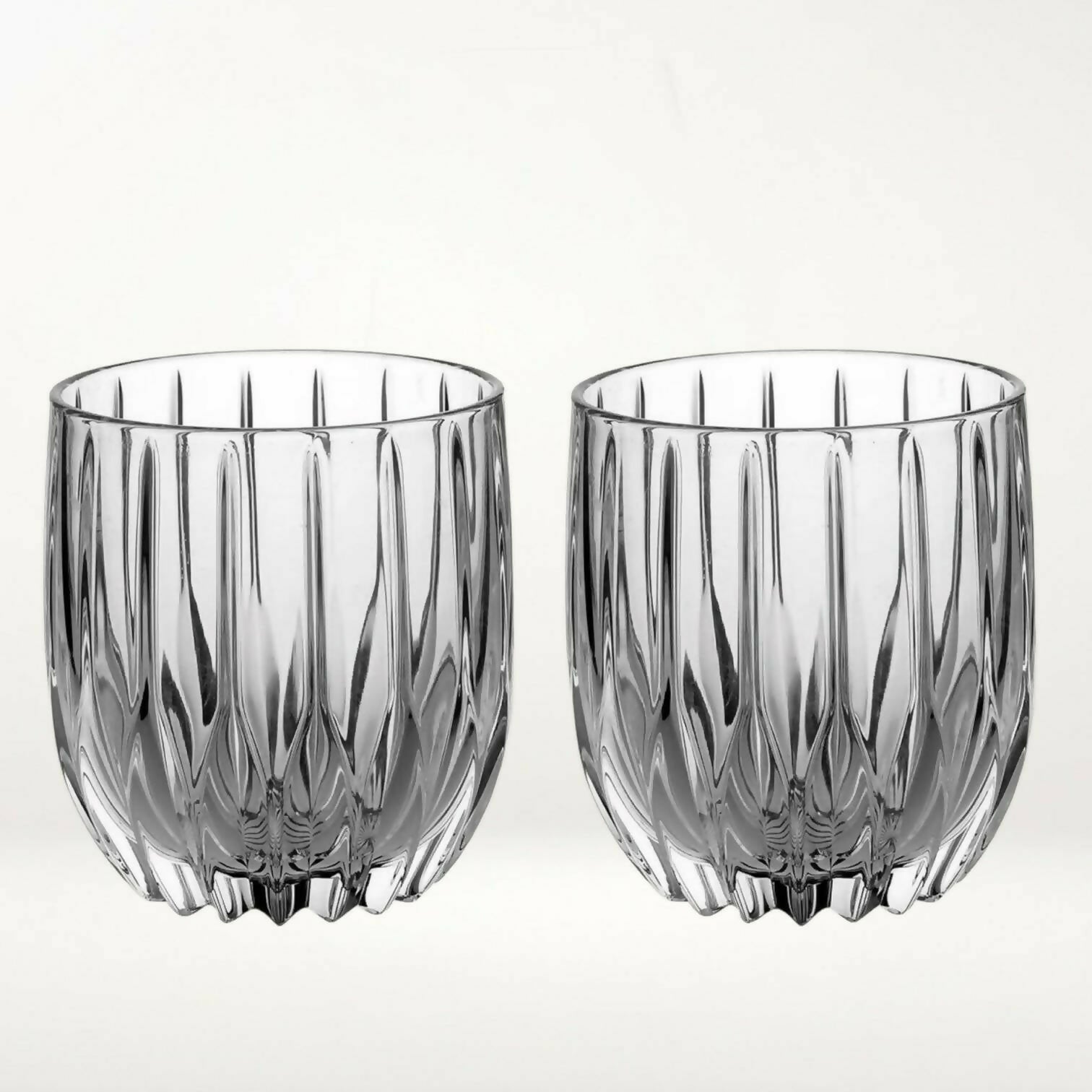 Mikasa Park Lane Crystal Double Old Fashioned Glasses | Set of 2 | Excellent