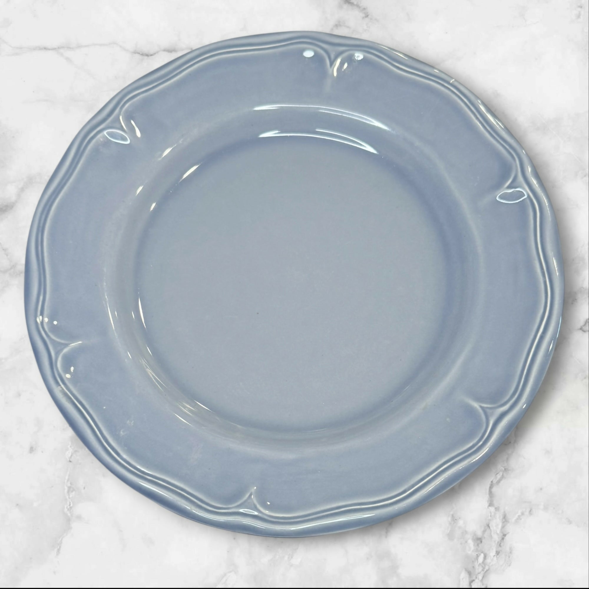 Vintage Varages France Dinner Plates | Set of 4 | Blue | Good Condition