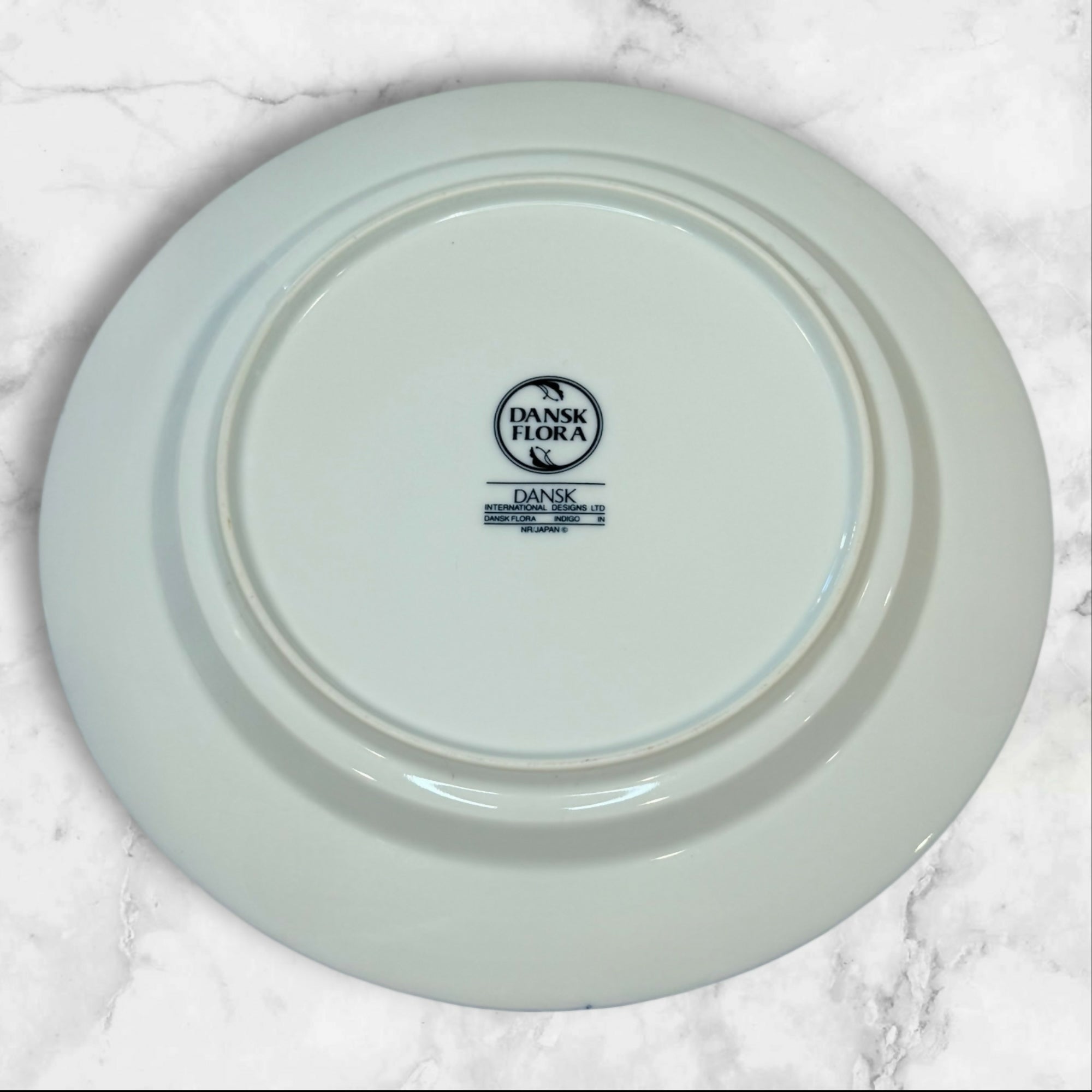 Dansk Indigo Flora Blue Band Dinner Plates White Berries | Set of 3 | Great
