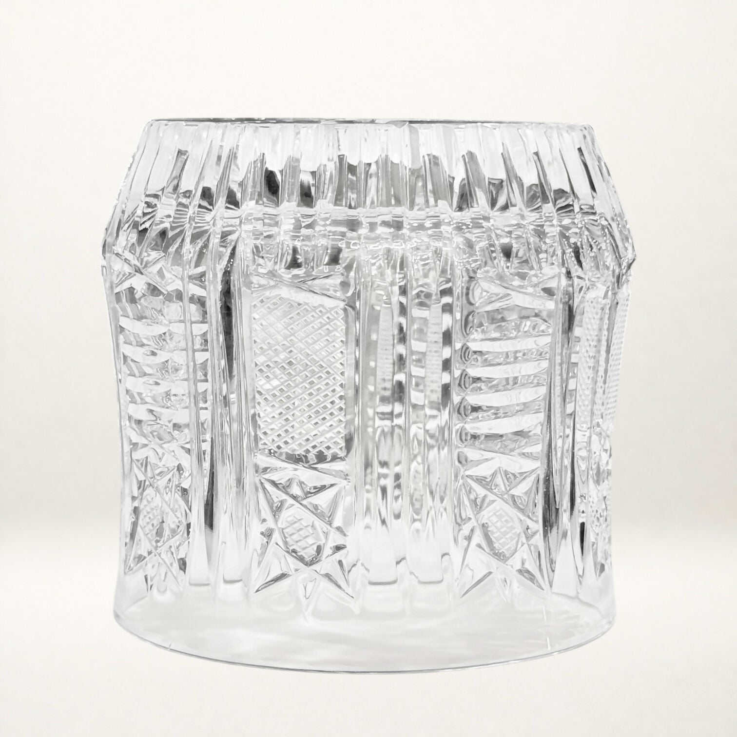 Vintage Cut Crystal Double Old Fashioned Glasses | Set of 2 | Excellent Condition