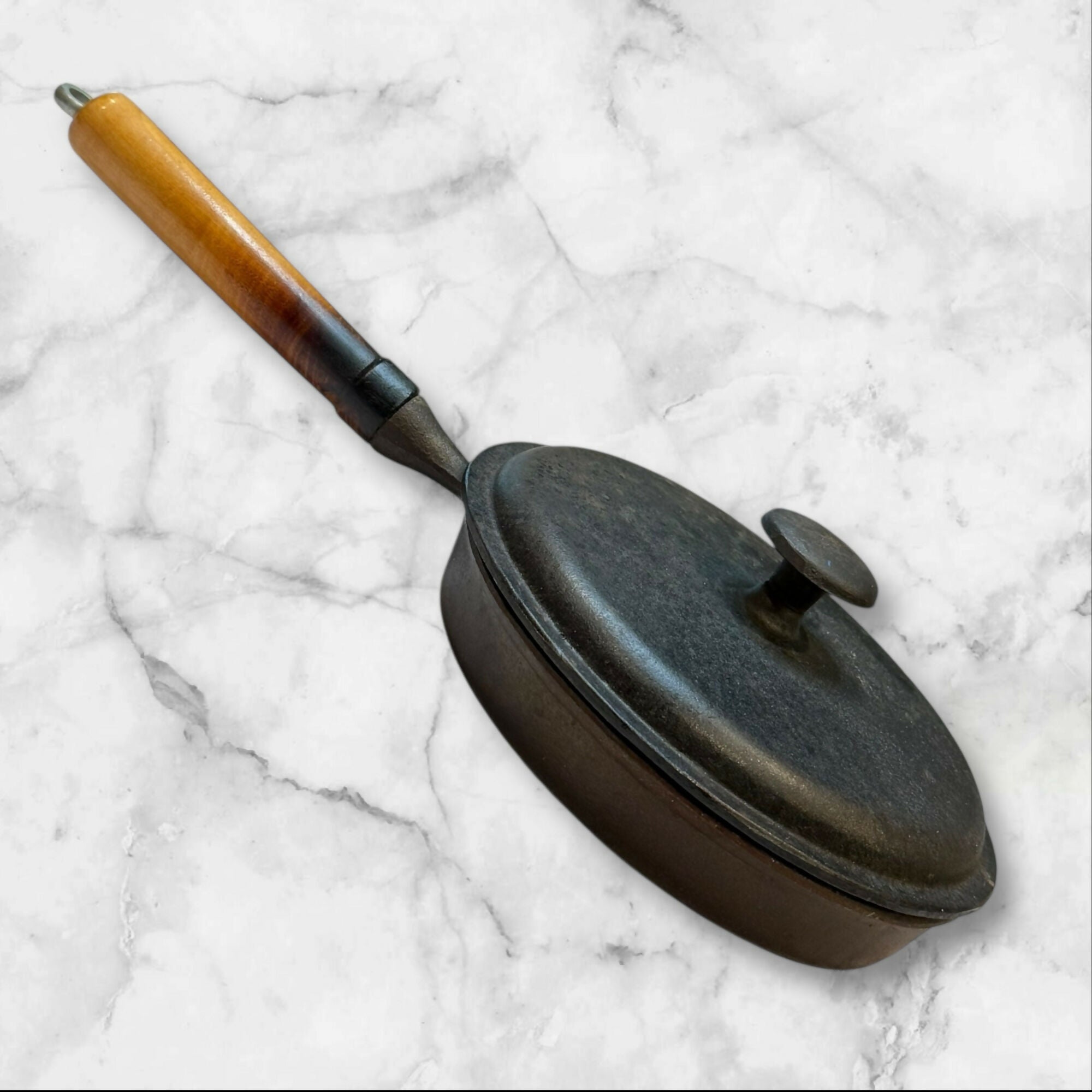 WKM Cast Iron Grill Pan with Lid | 7.75 Inch | Good Condition