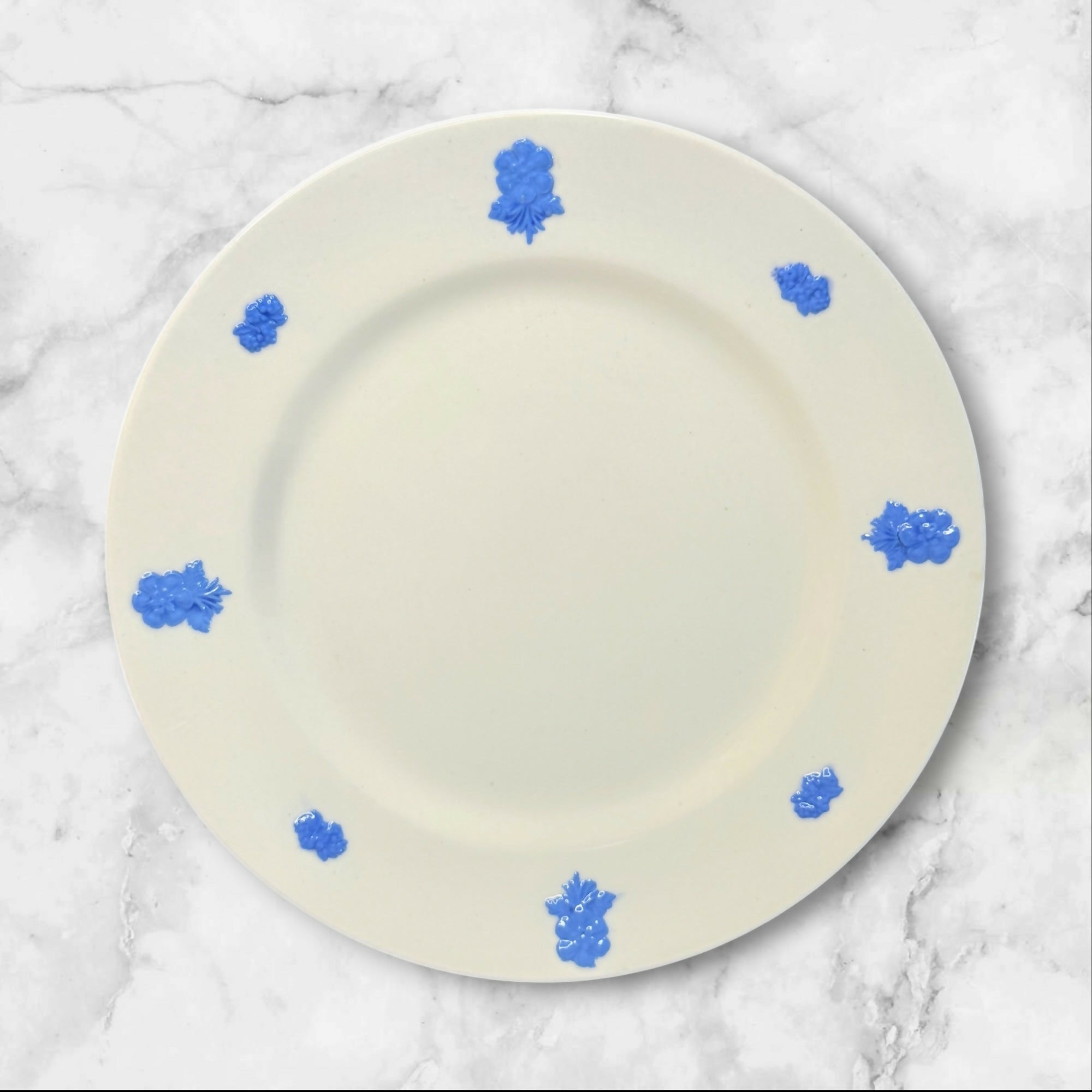 Adams Victorian Ware Blue Floral Salad Plates Set of 4 | Great Condition