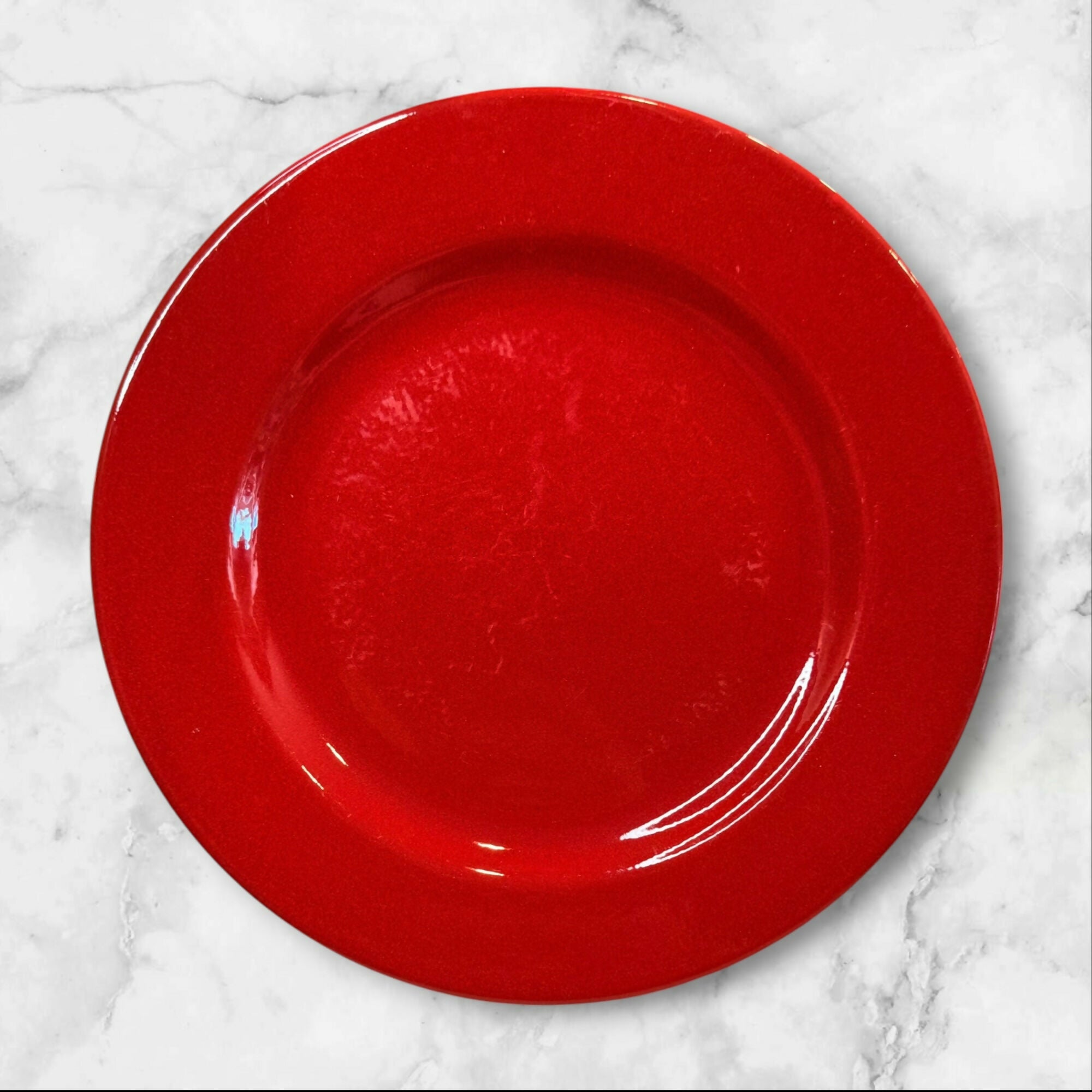Pier 1 Red Dinner Plates | Set of 4 | Fair Condition