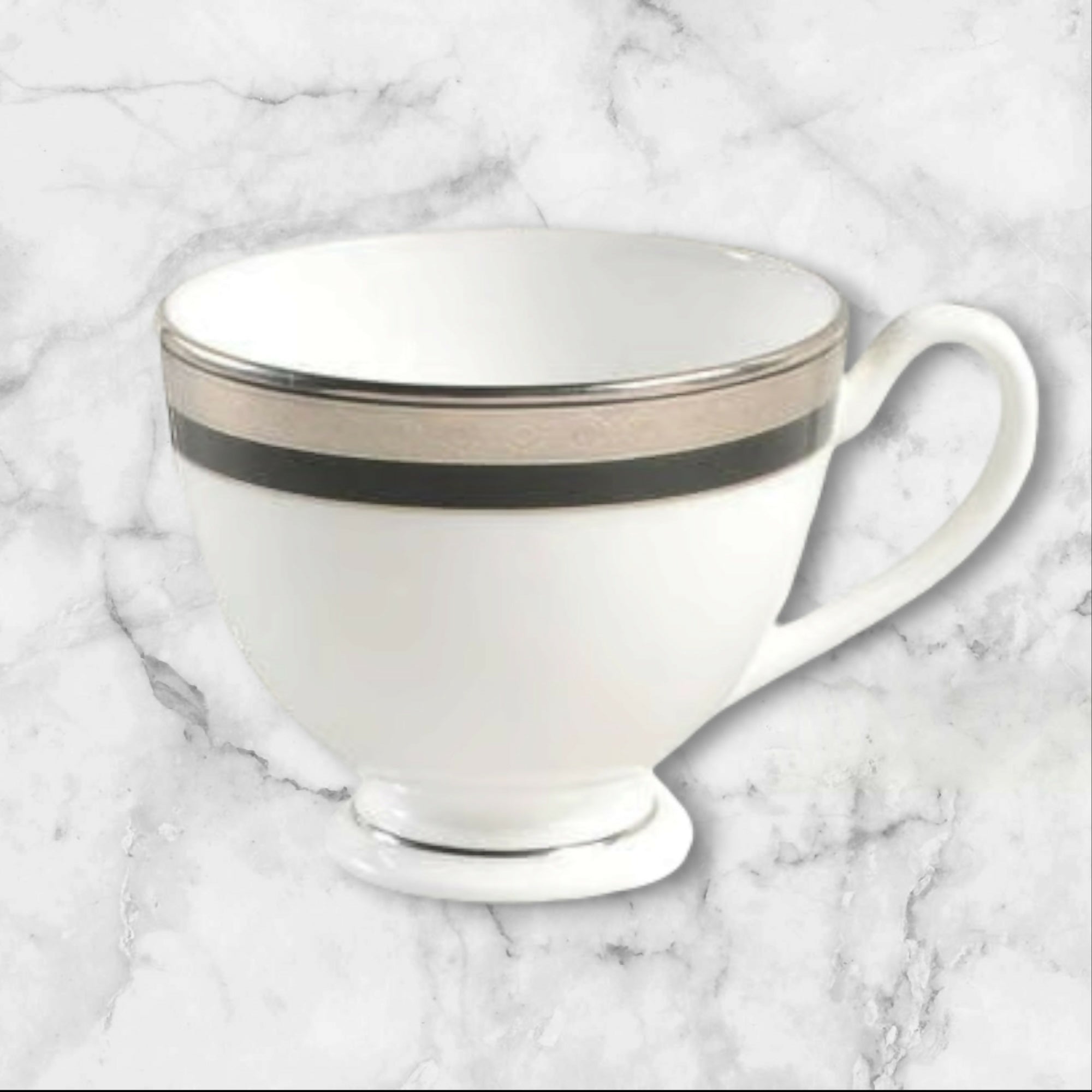 Waterford Colleen Footed Cup & Saucer Set | Set of 4 | Excellent Condition