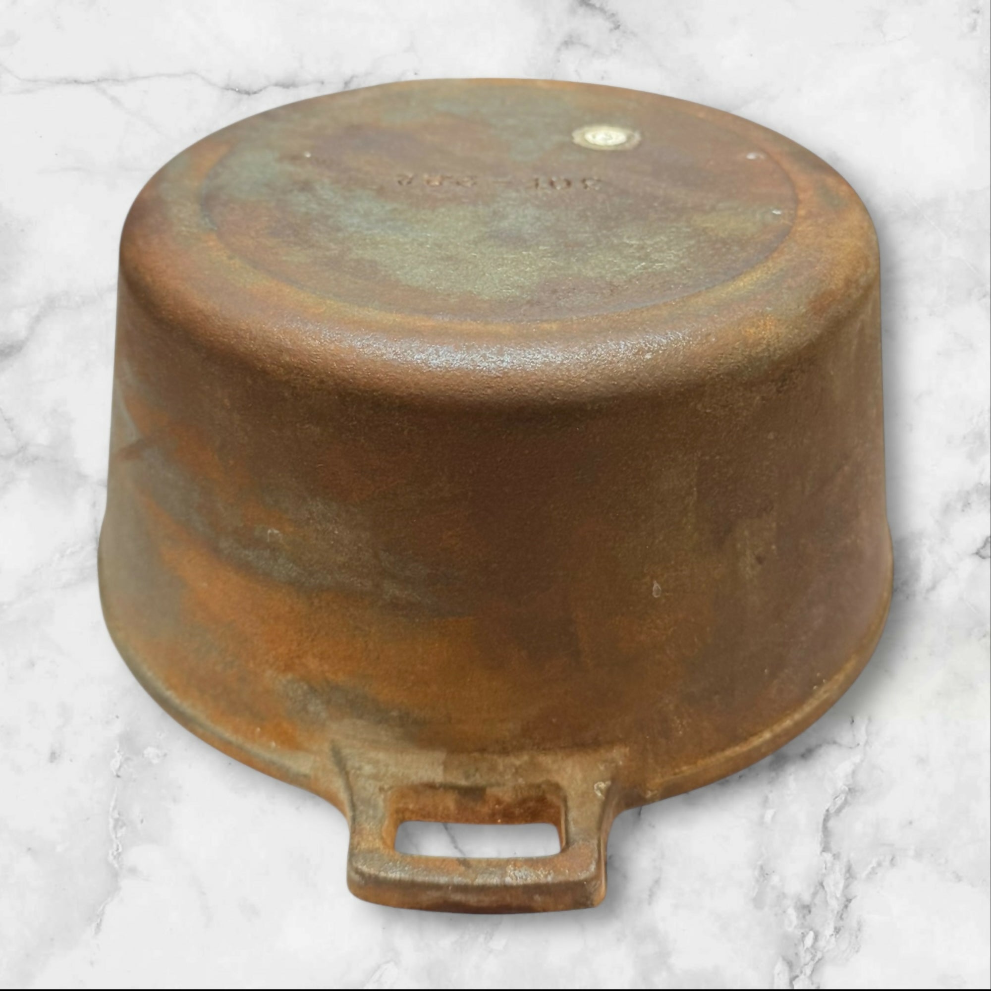 Vintage 3 Qt Cast Iron Saucepan Skillet Wood Handle | Great Condition