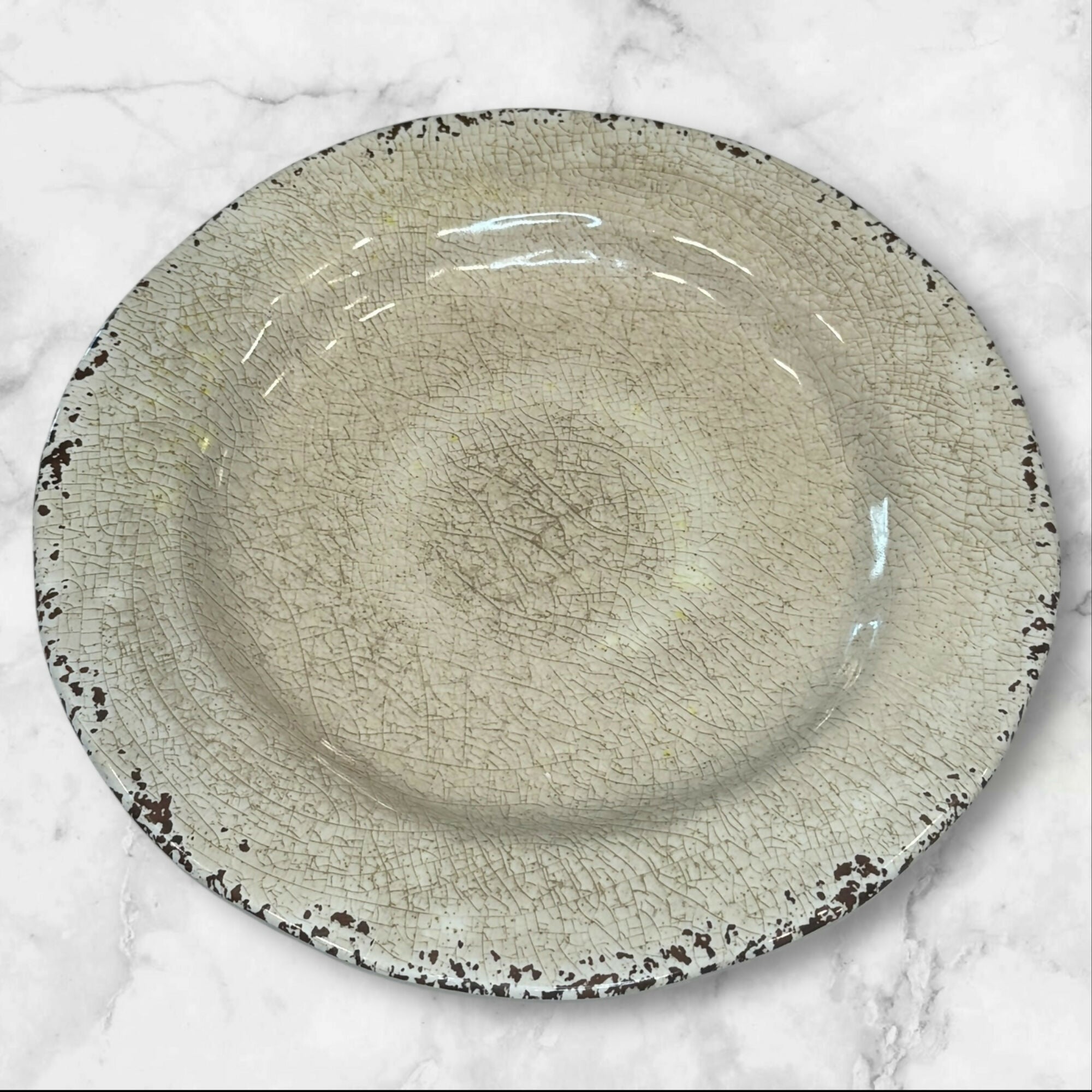Pier 1 Carmelo Melamine Salad Plates | Set of 4 | Used | Rustic Speckled Design