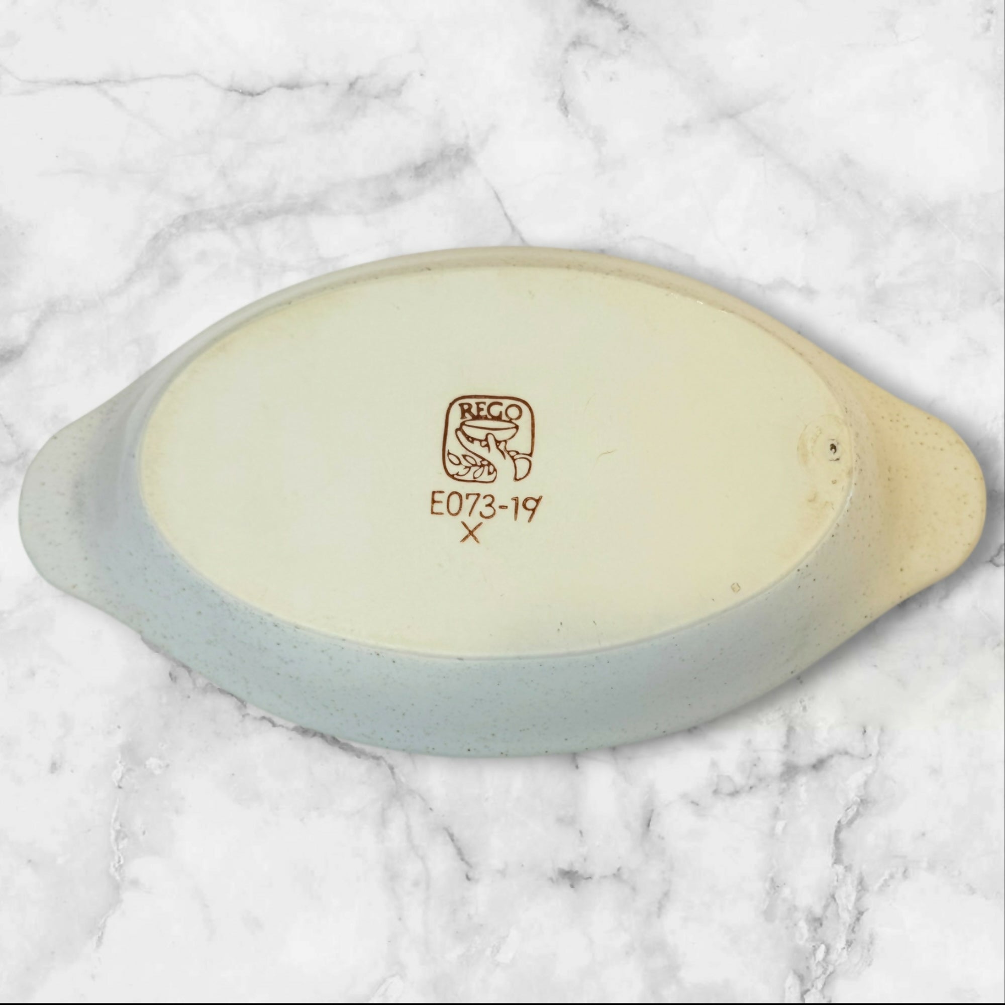 Rego Stoneware Oval Au Gratin Dish with Handles | Excellent Condition