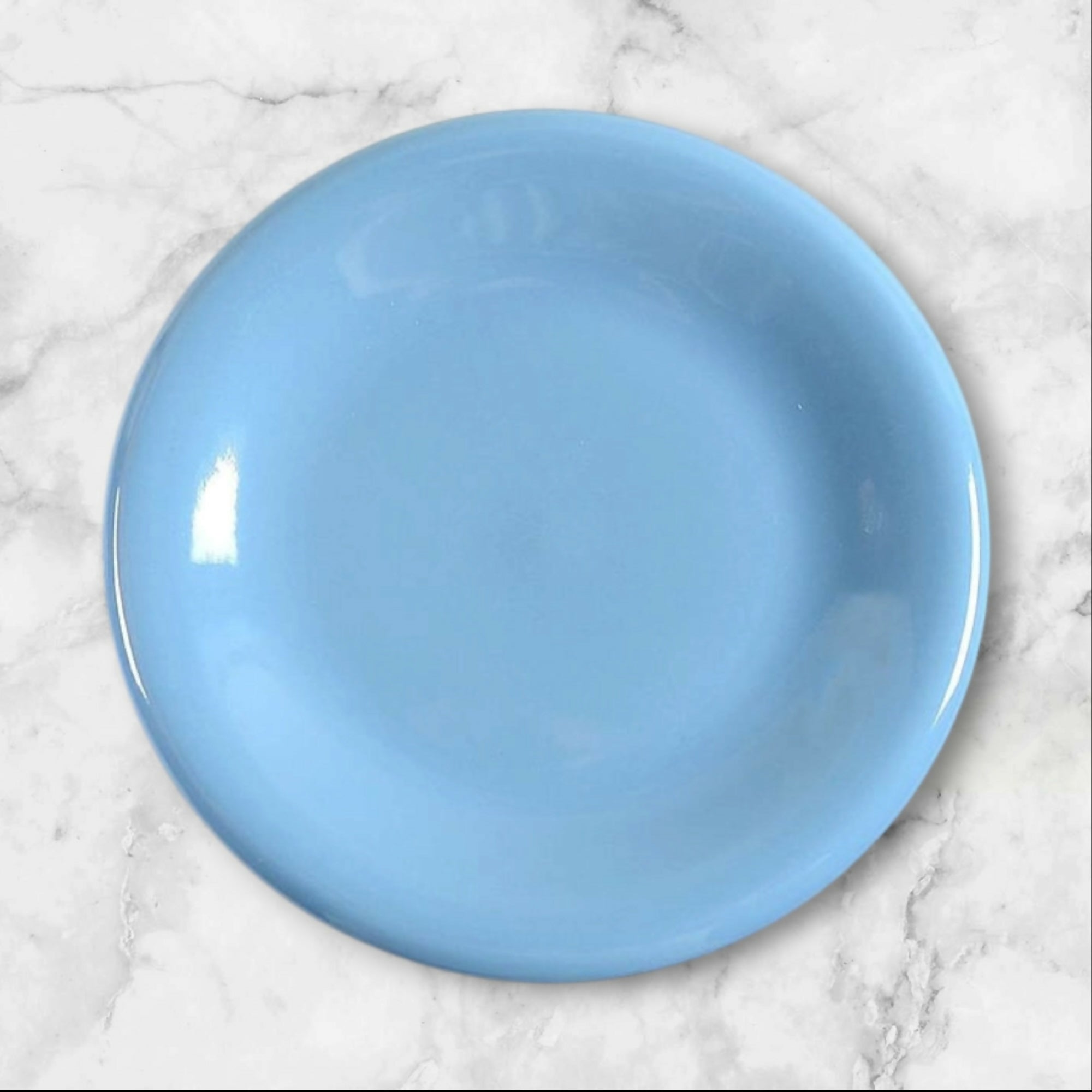 Baker Hart & Stuart Blue Stoneware Salad Plates | Set of 4 | Excellent Condition