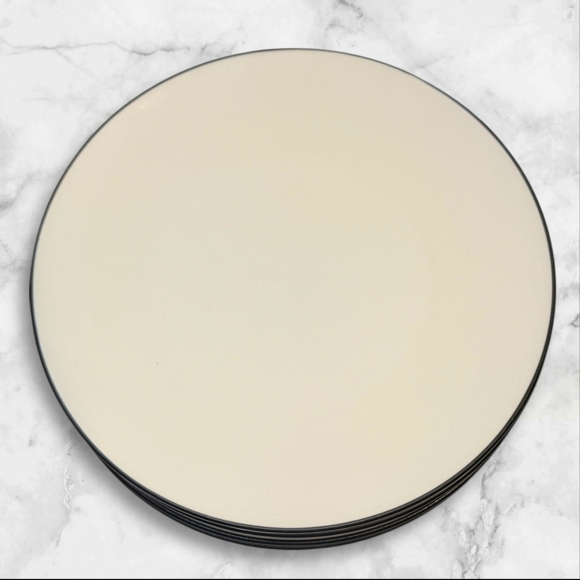 Crate & Barrel Kita Dinner Plates Ivory | Set of 6 | Good Condition