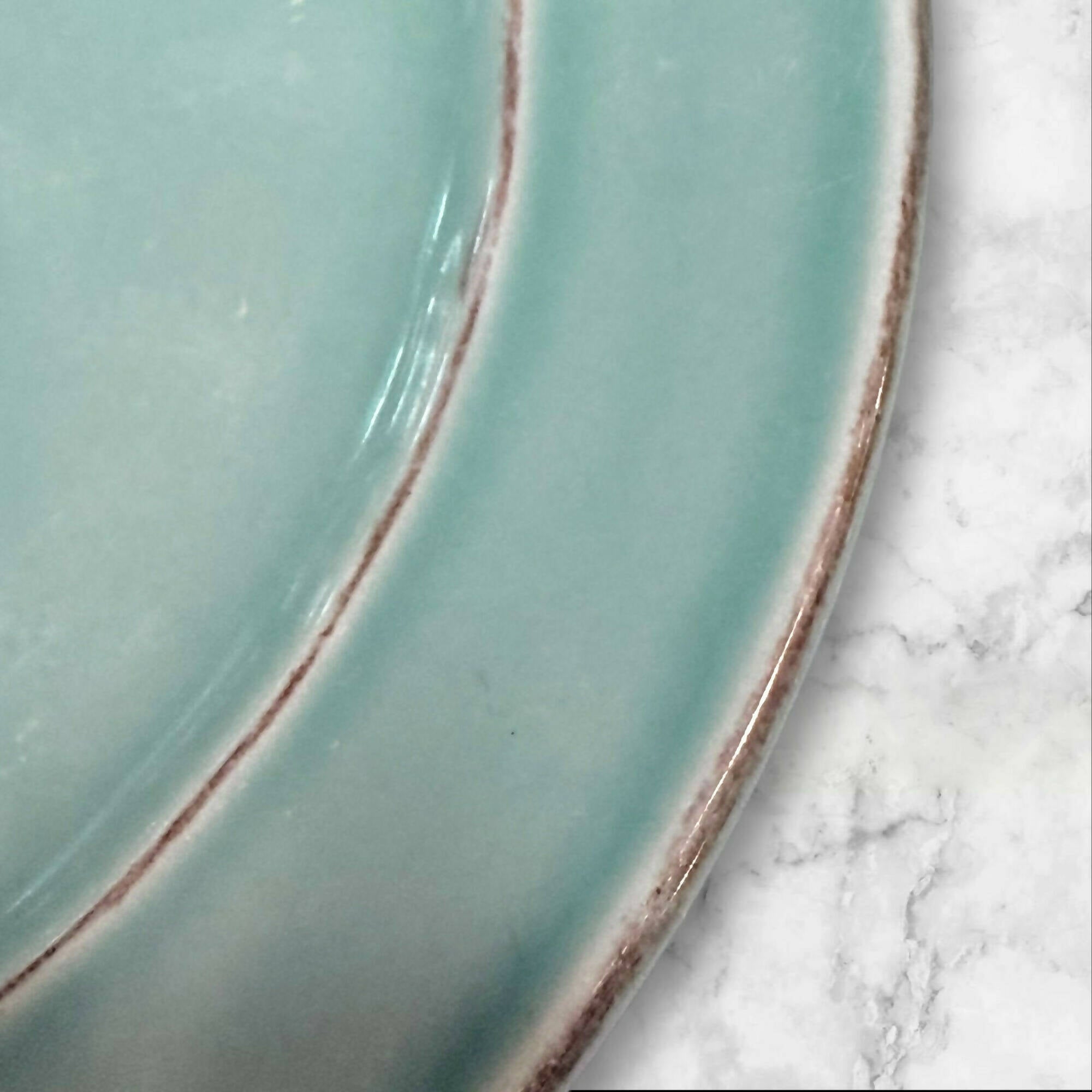 Pottery Barn Cambria Turquoise Salad Plates | Set of 5 | Very Good Condition