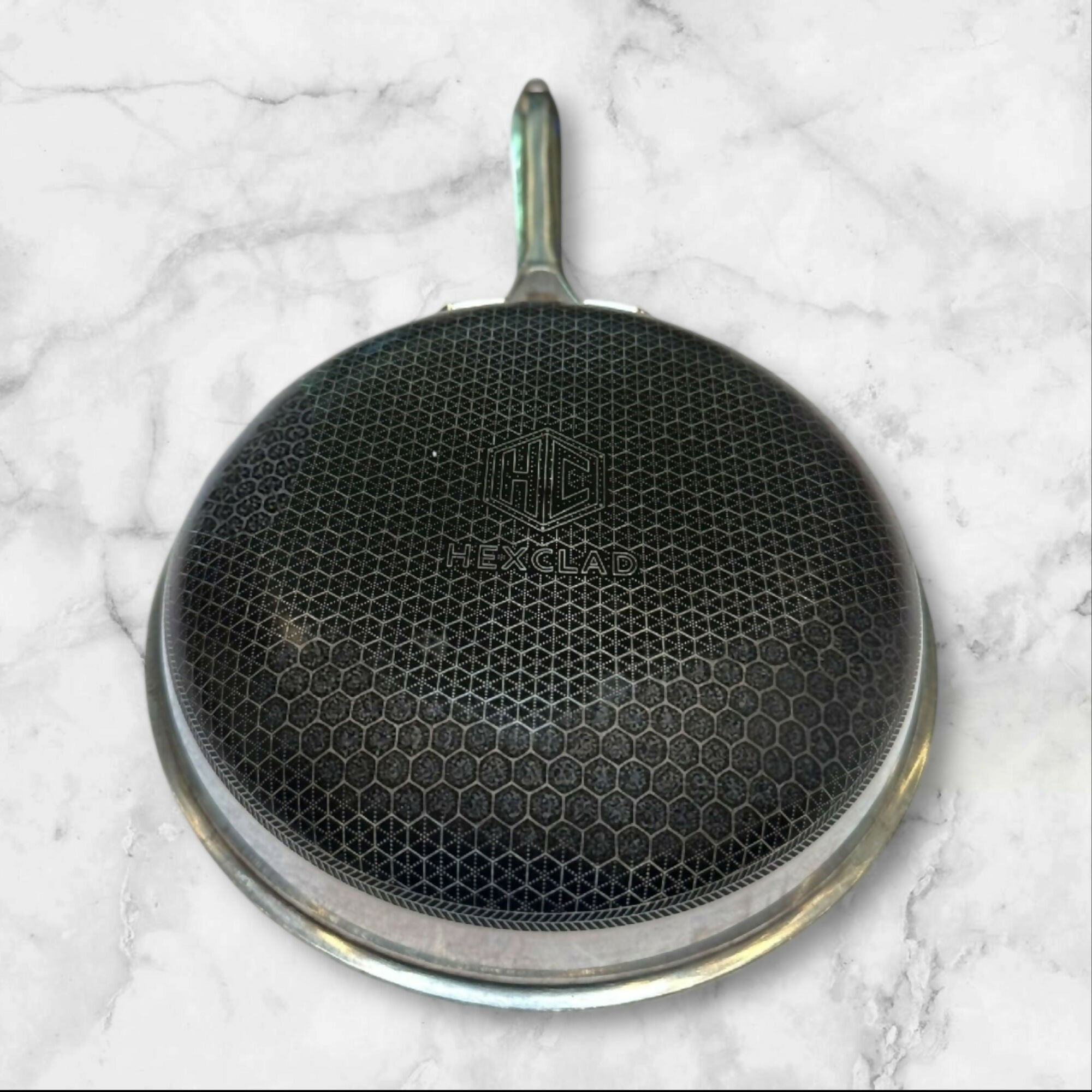 HexClad Hybrid Nonstick Fry Pan 8.5 Inch Stainless Steel | Pre-Owned | Good Condition