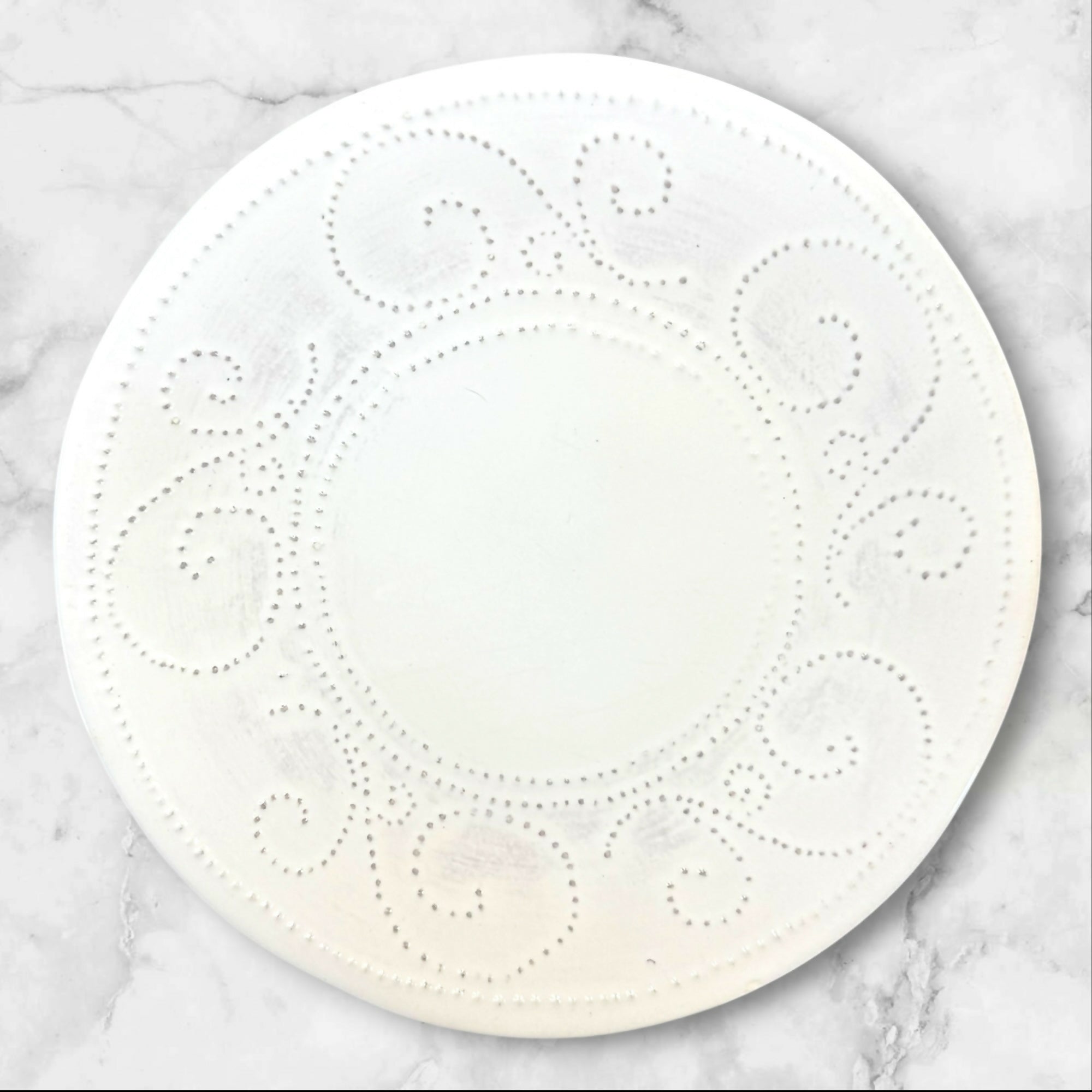 Sweet Ceramics SWZ1 White Salad Plates | Set of 5 | Gently Used