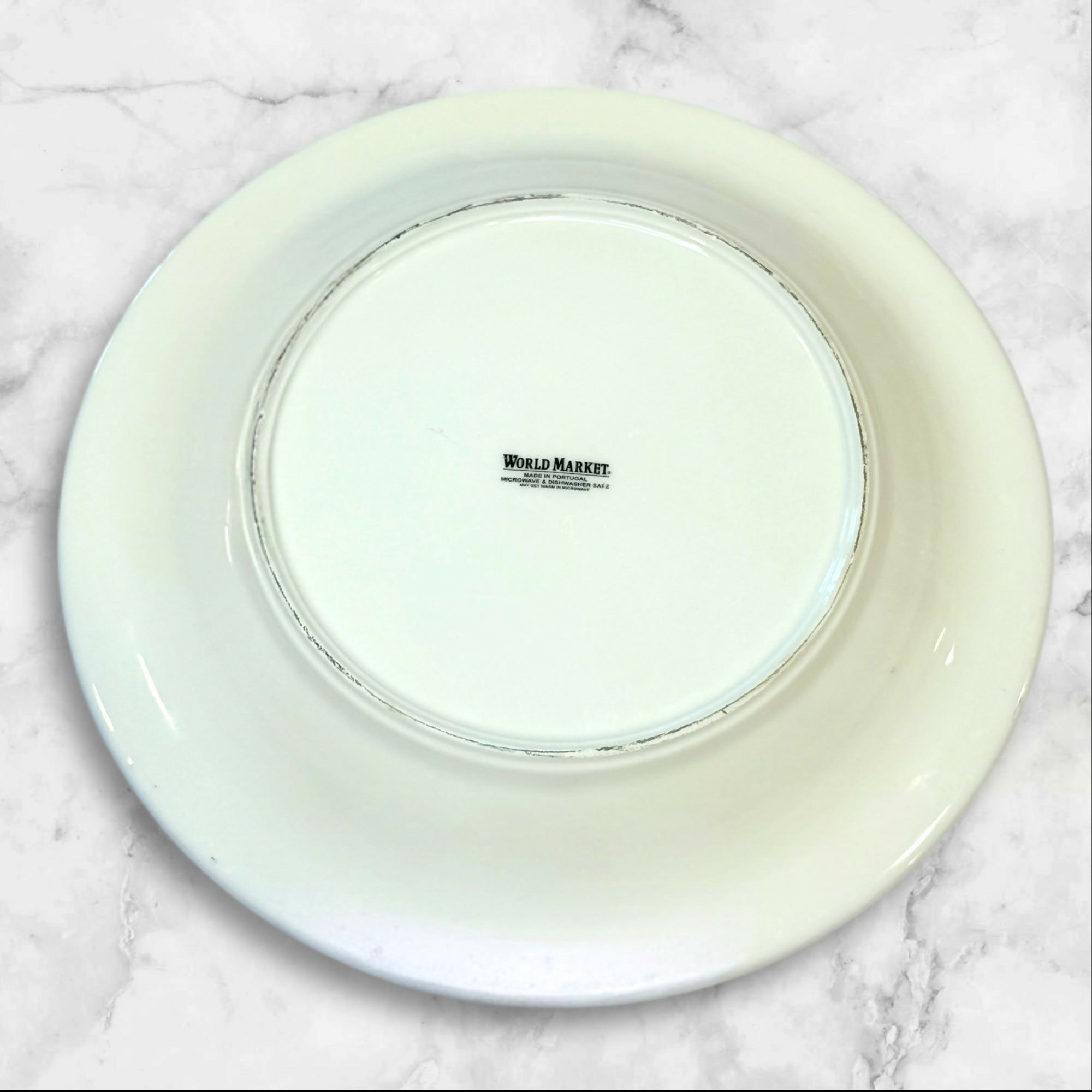 World Market Isabella White Dinner Plates | Set of 6 | Excellent Condition