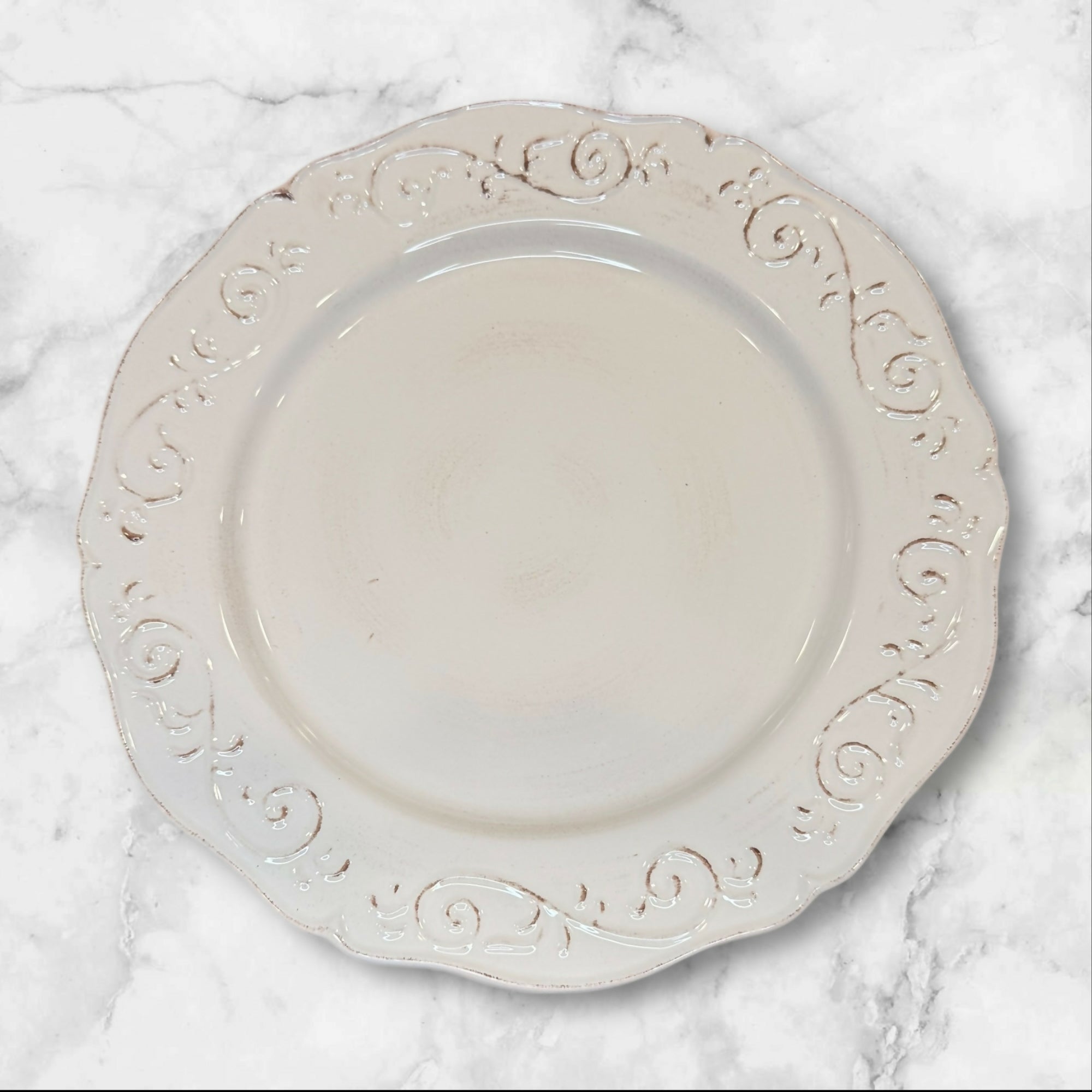 Artimino Baroque Beige Dinner Plates | Set of 4 | Great Condition