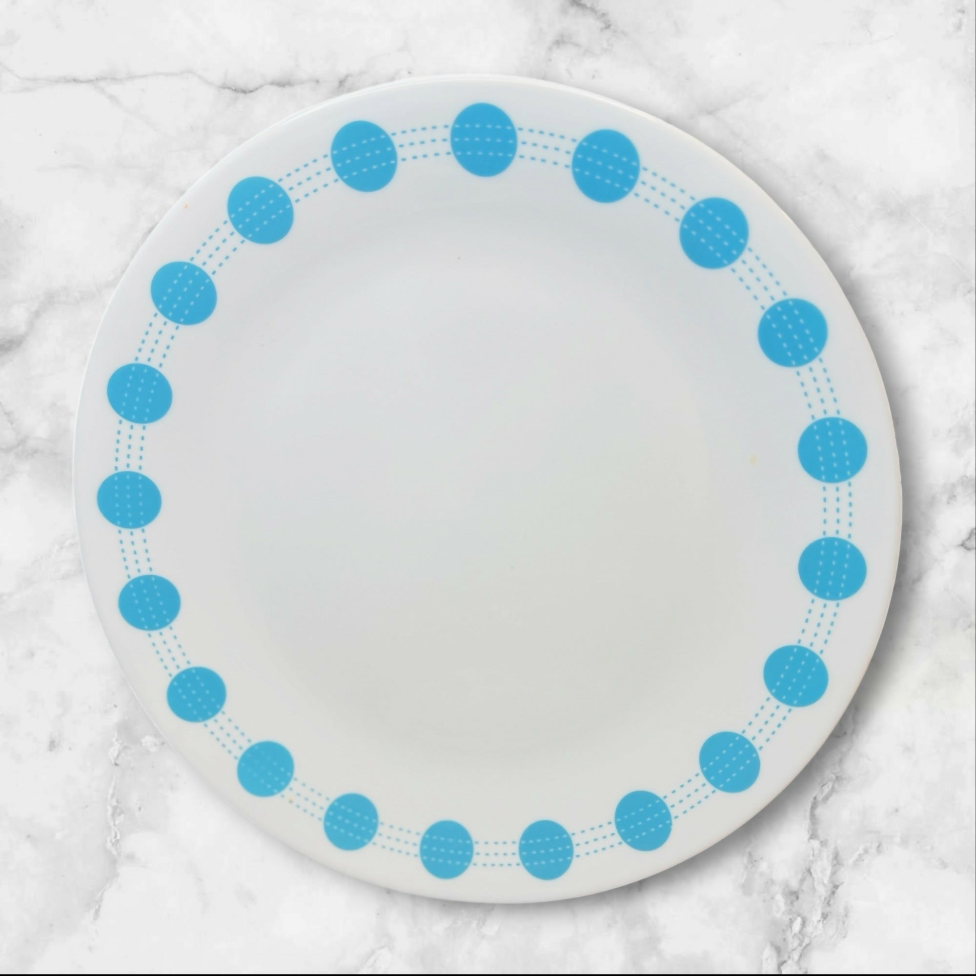 Corelle South Beach Dinner Plates Set of 4 | Aqua Dot | Great Condition