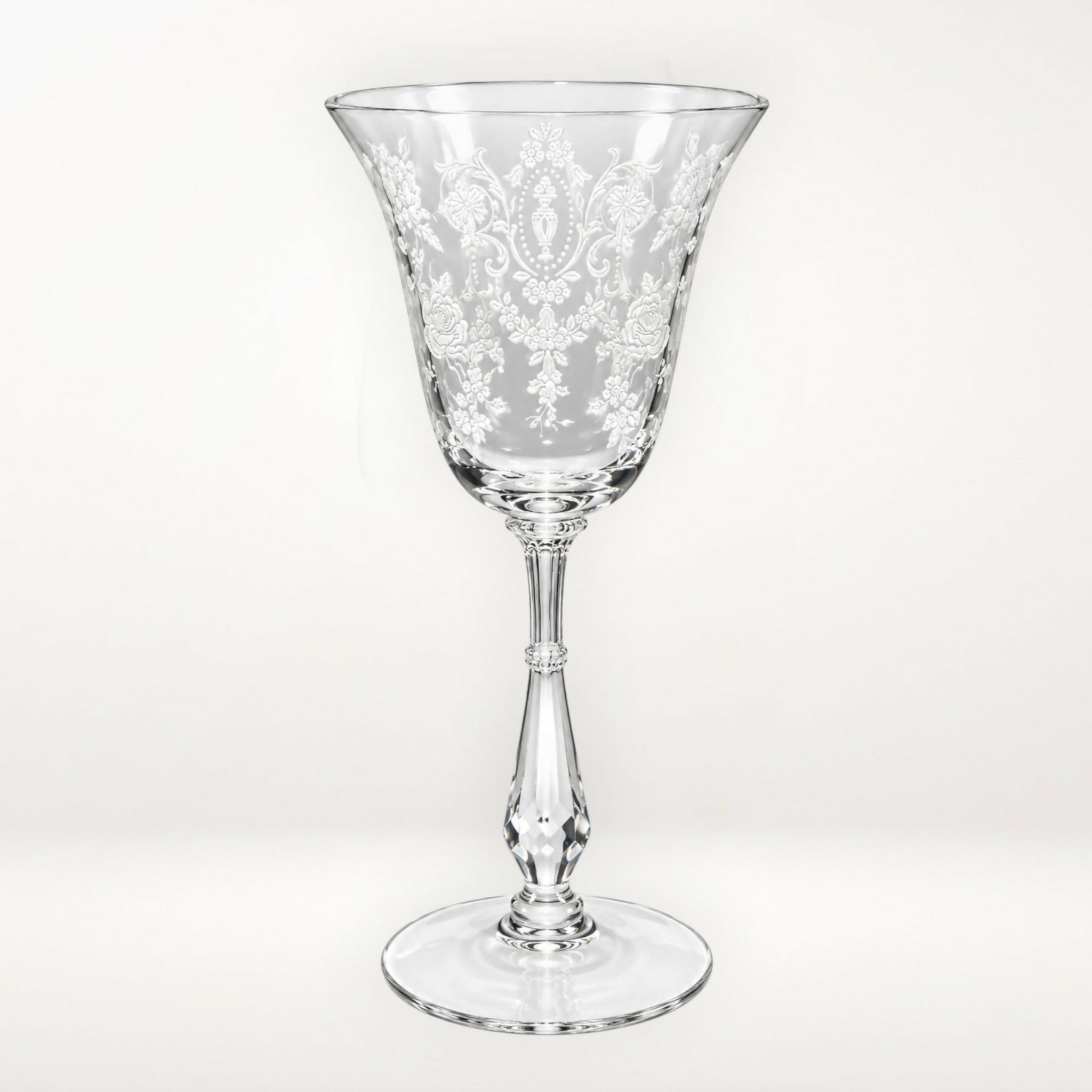 Tiffin-Franciscan Cherokee Rose Claret Wine Glasses | Set of 3 | Excellent Condition