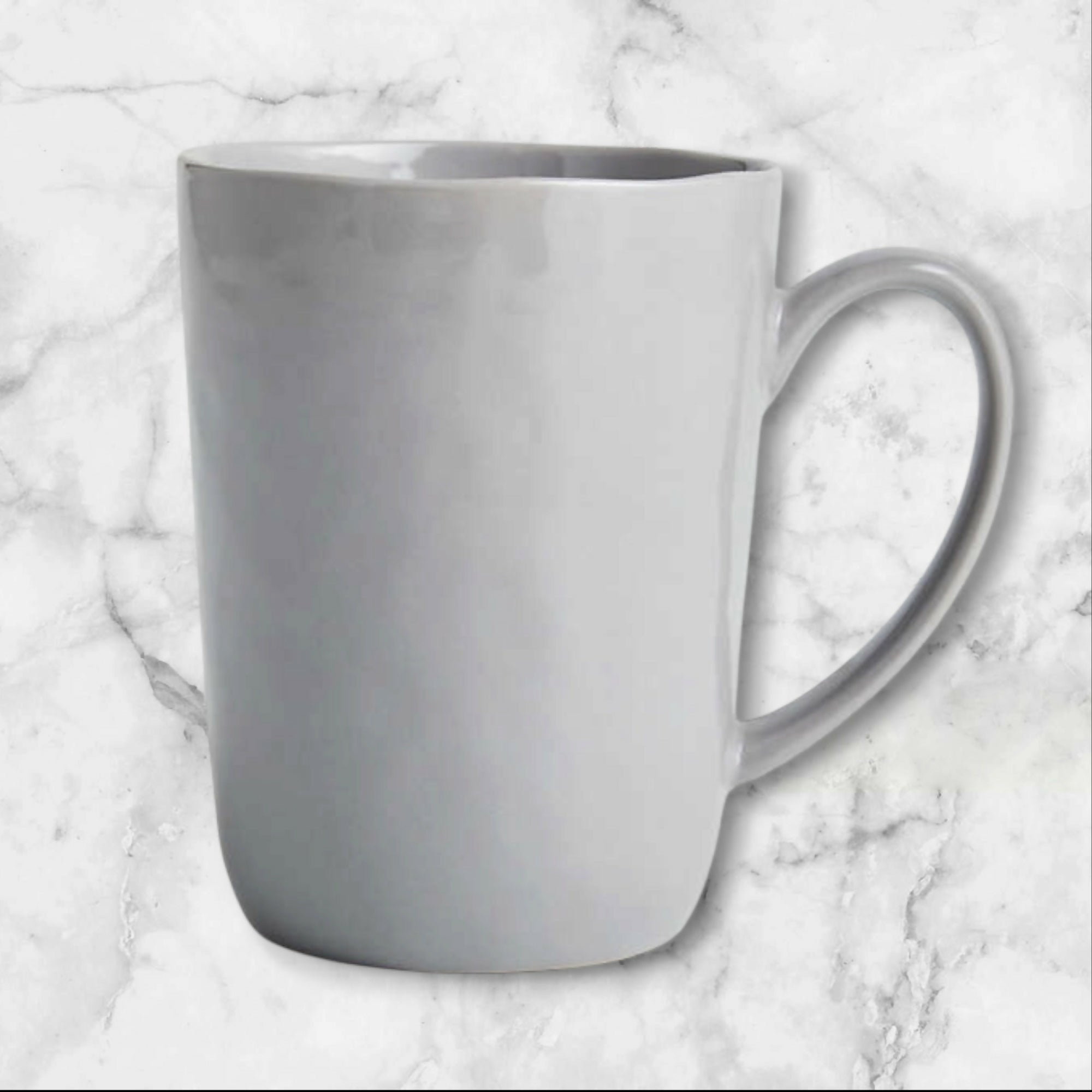 Crate & Barrel Mercer Grey Stoneware Mugs | Set of 2 | Excellent Condition