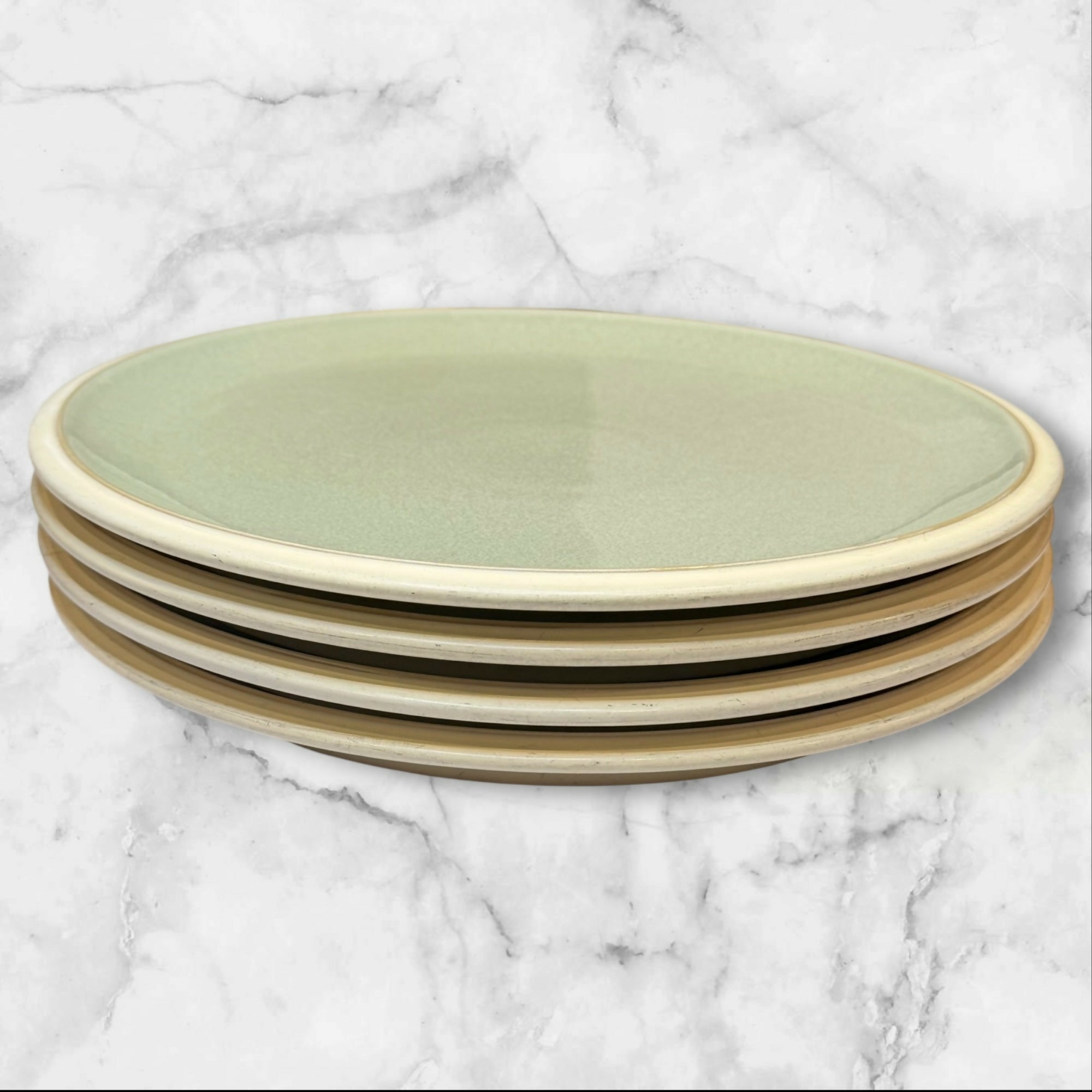 Denby Energy Celadon Dinner Plates Set of 4 | Excellent Cond