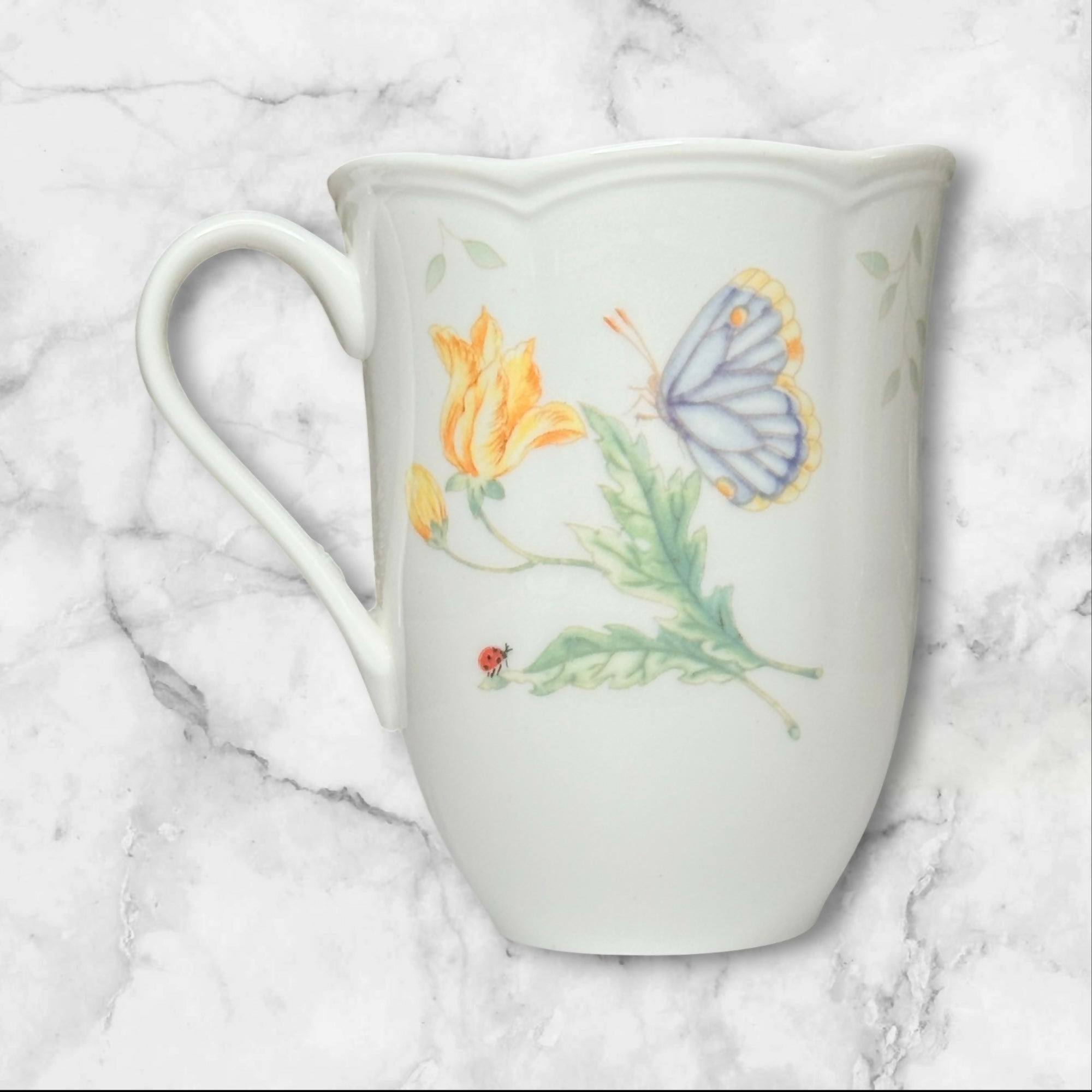 Lenox Butterfly Meadow Mugs Set of 6 Assorted Garden Collection | Excellent Condition