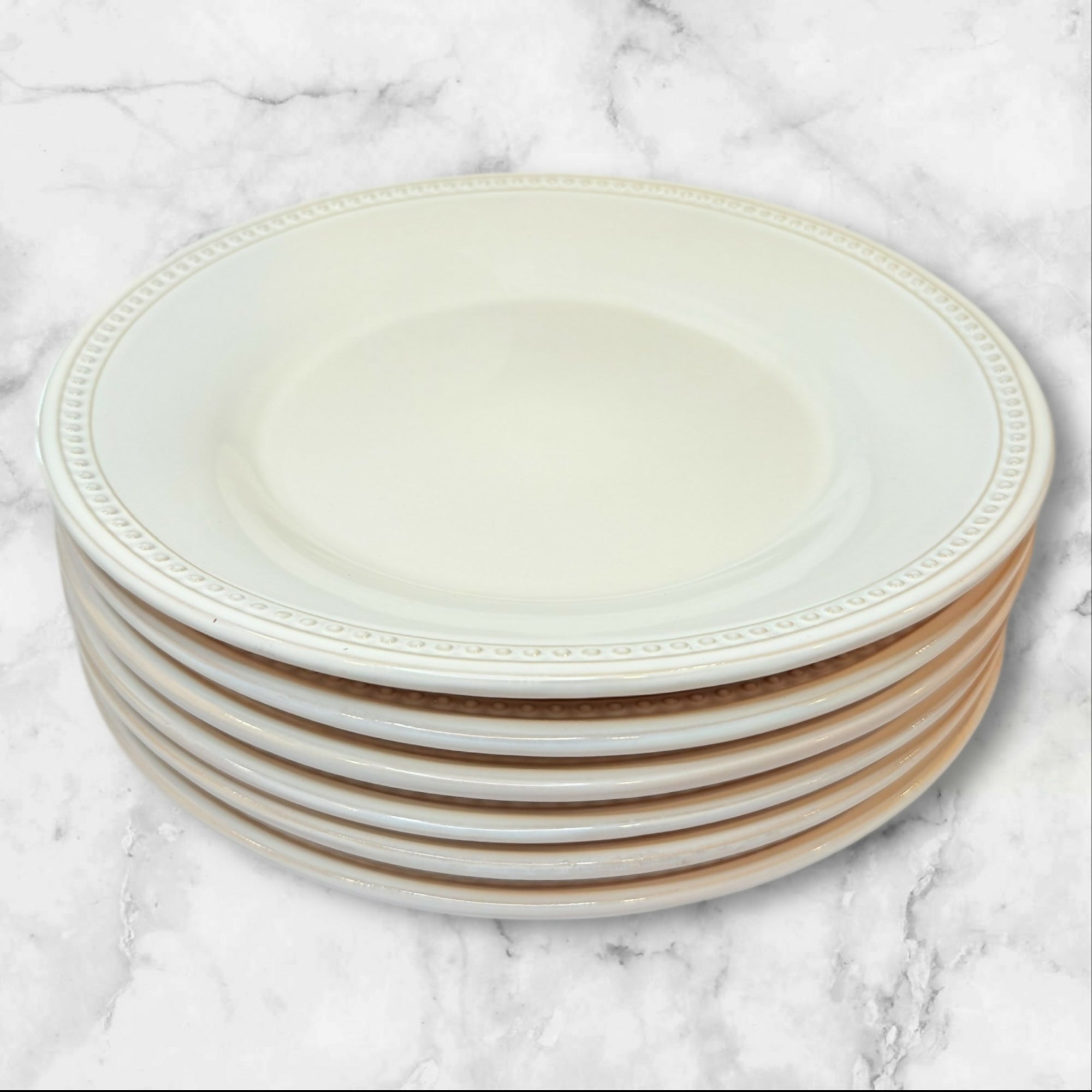 Pier 1 Spice Route White Dinner Plates | Set of 6 | Excellent Condition