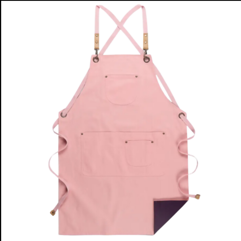 Anypron Purple Pink Cooking Apron for Men Women Chef Cafe Workwear