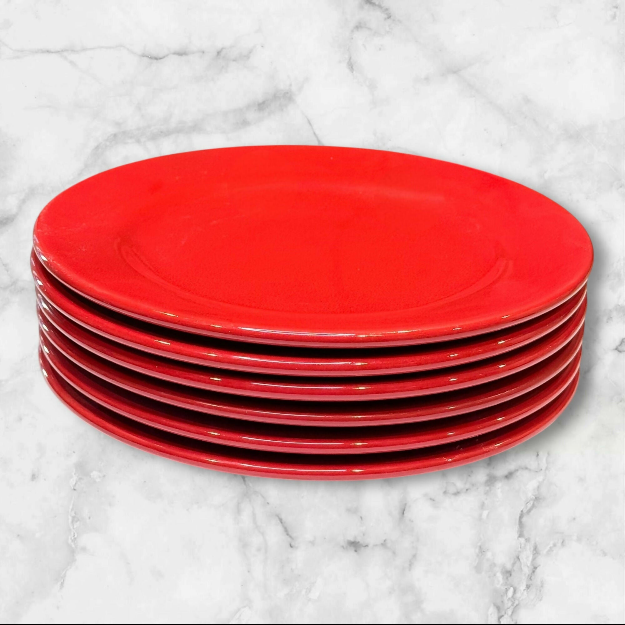 Waechtersbach Fun Factory Red Cherry Dinner Plates | Set of 6 | Good Condition