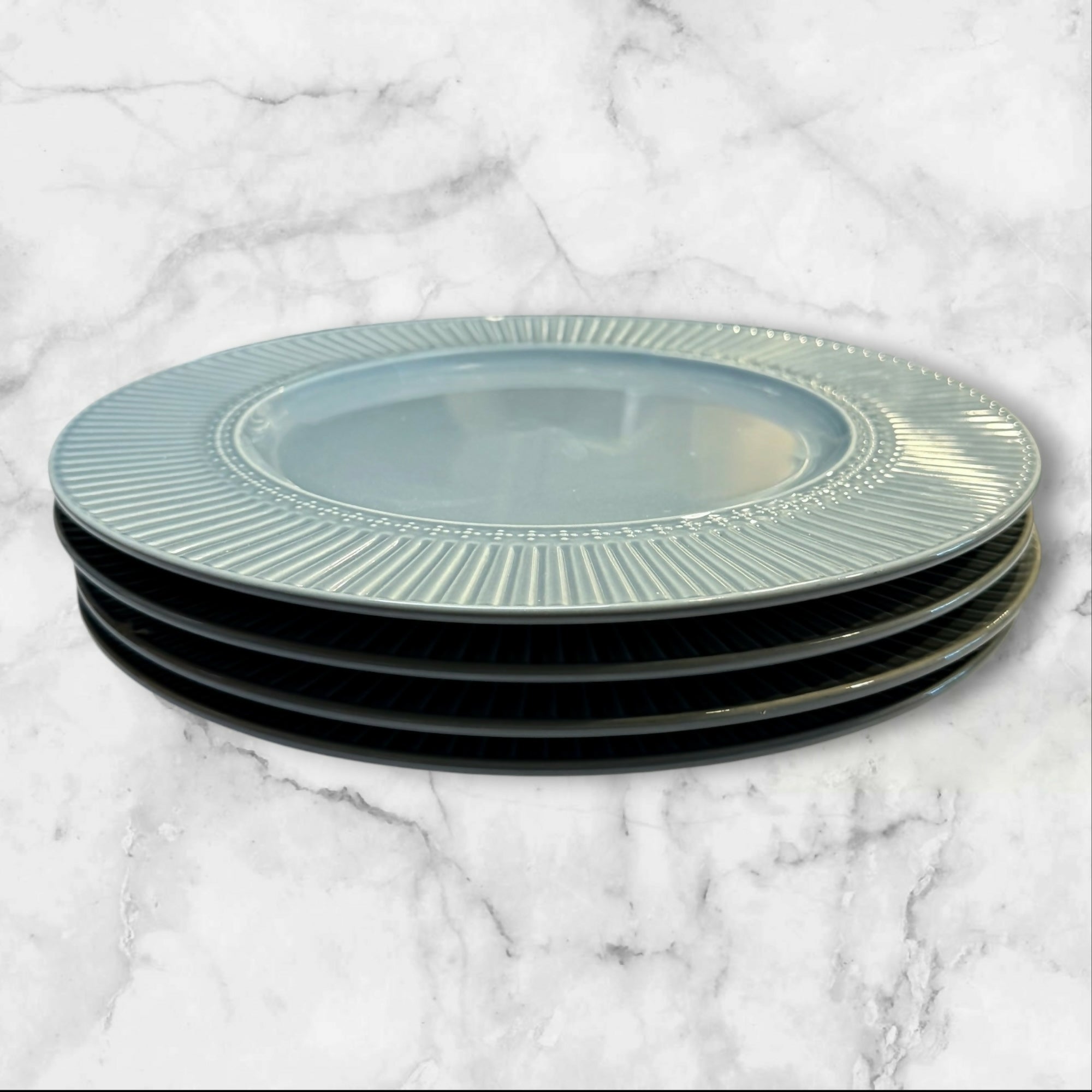 Mikasa Italian Countryside Accents Blue Dinner Plates Set of 4 | Gently Used