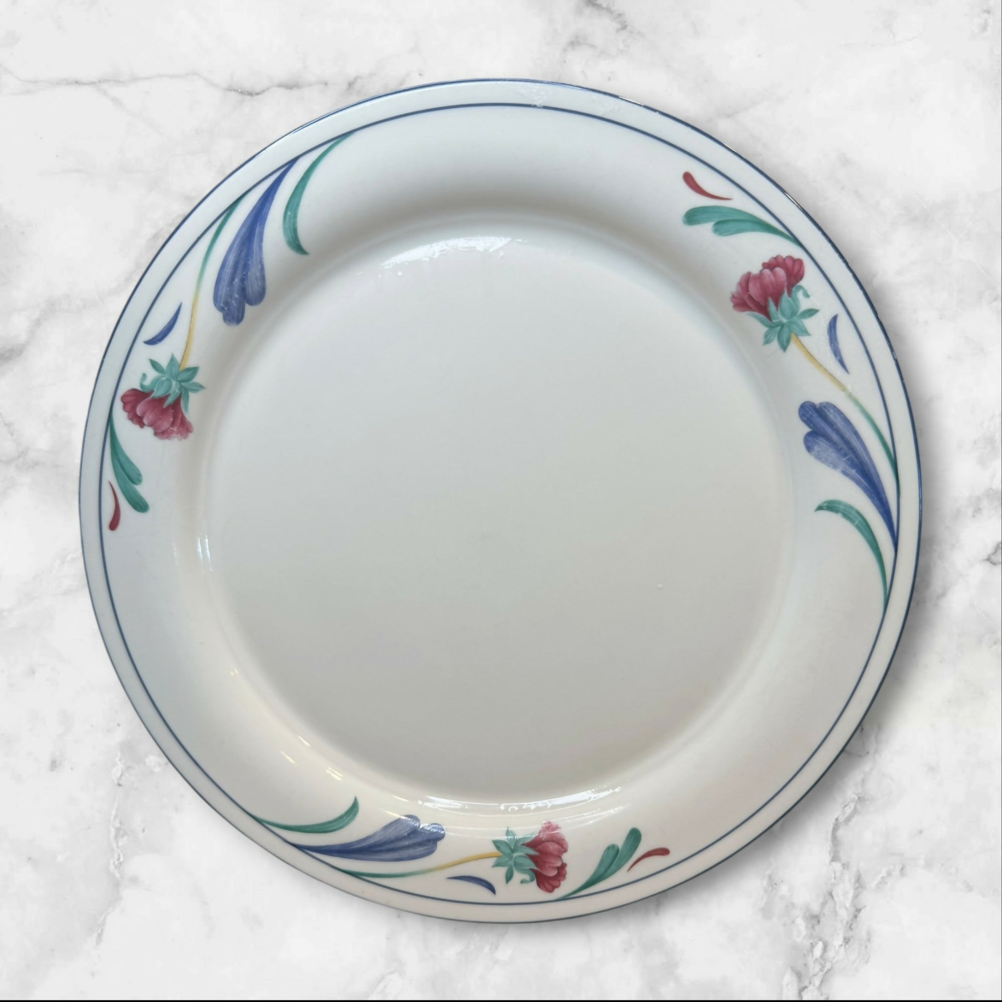 Lenox Poppies on Blue Dinner Plates & Bowls | Set of 8 | Great Condition
