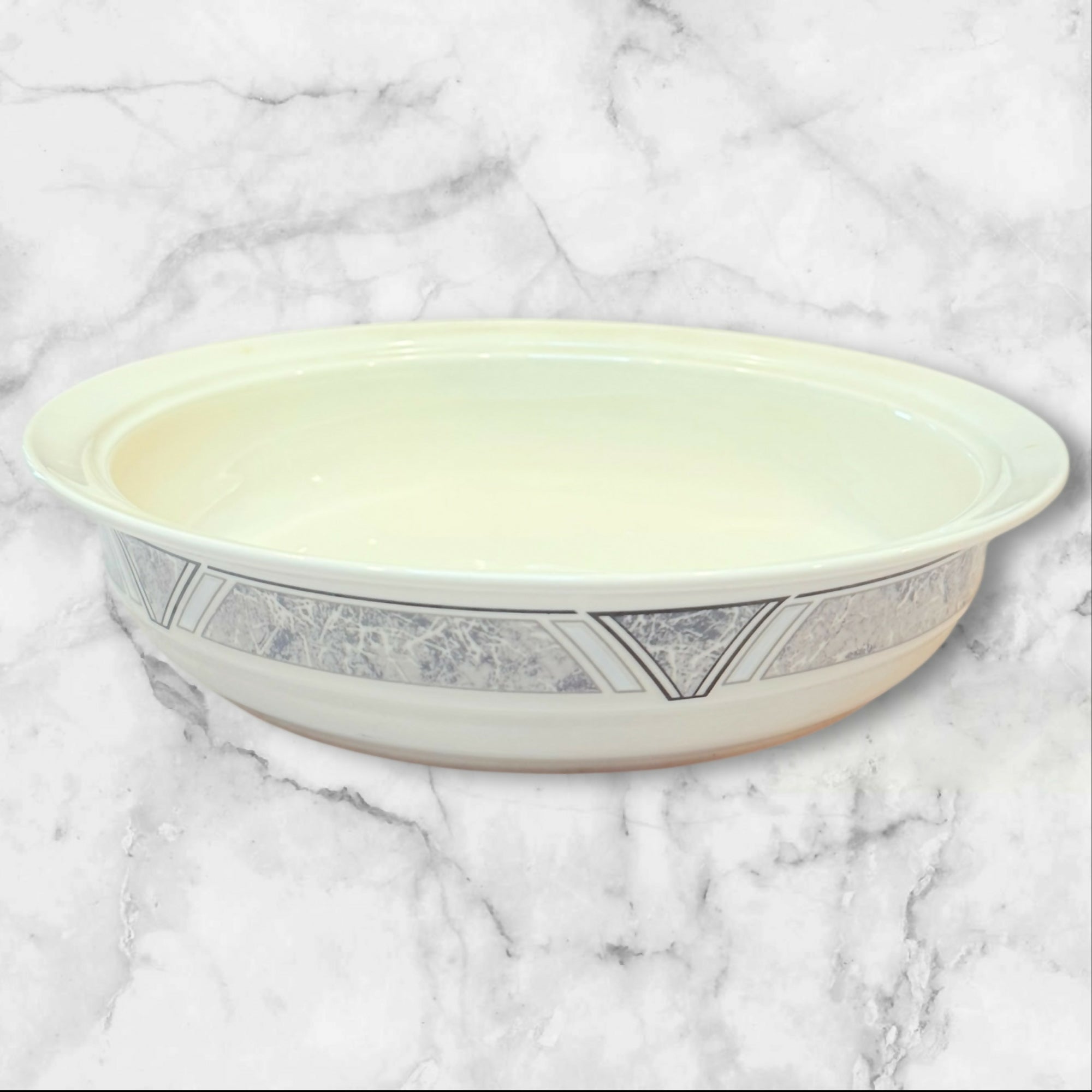 Lenox Natural Accent Granite Serving Set | Platter & Vegetable Bowl | Excellent