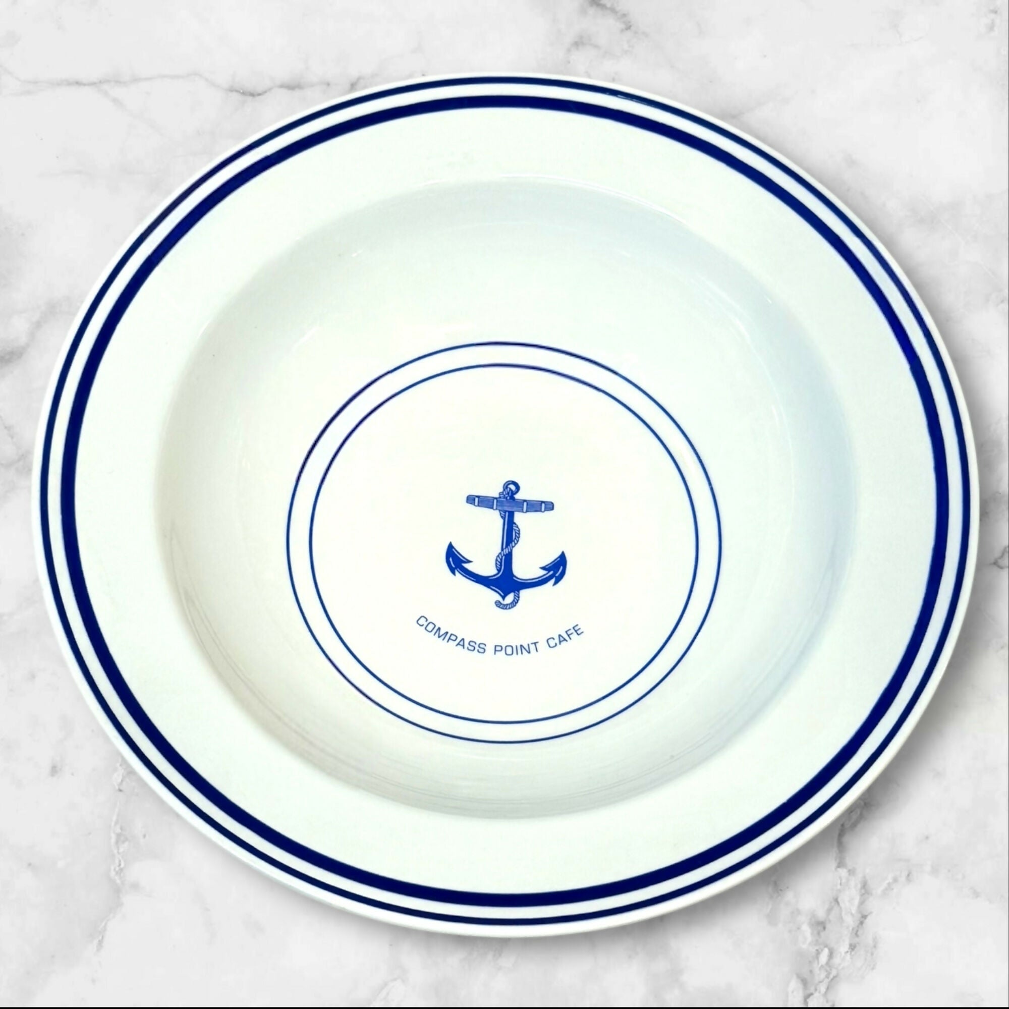 Pottery Barn Resort Pasta Bowls Nautical | Set of 4 | Excellent Condition