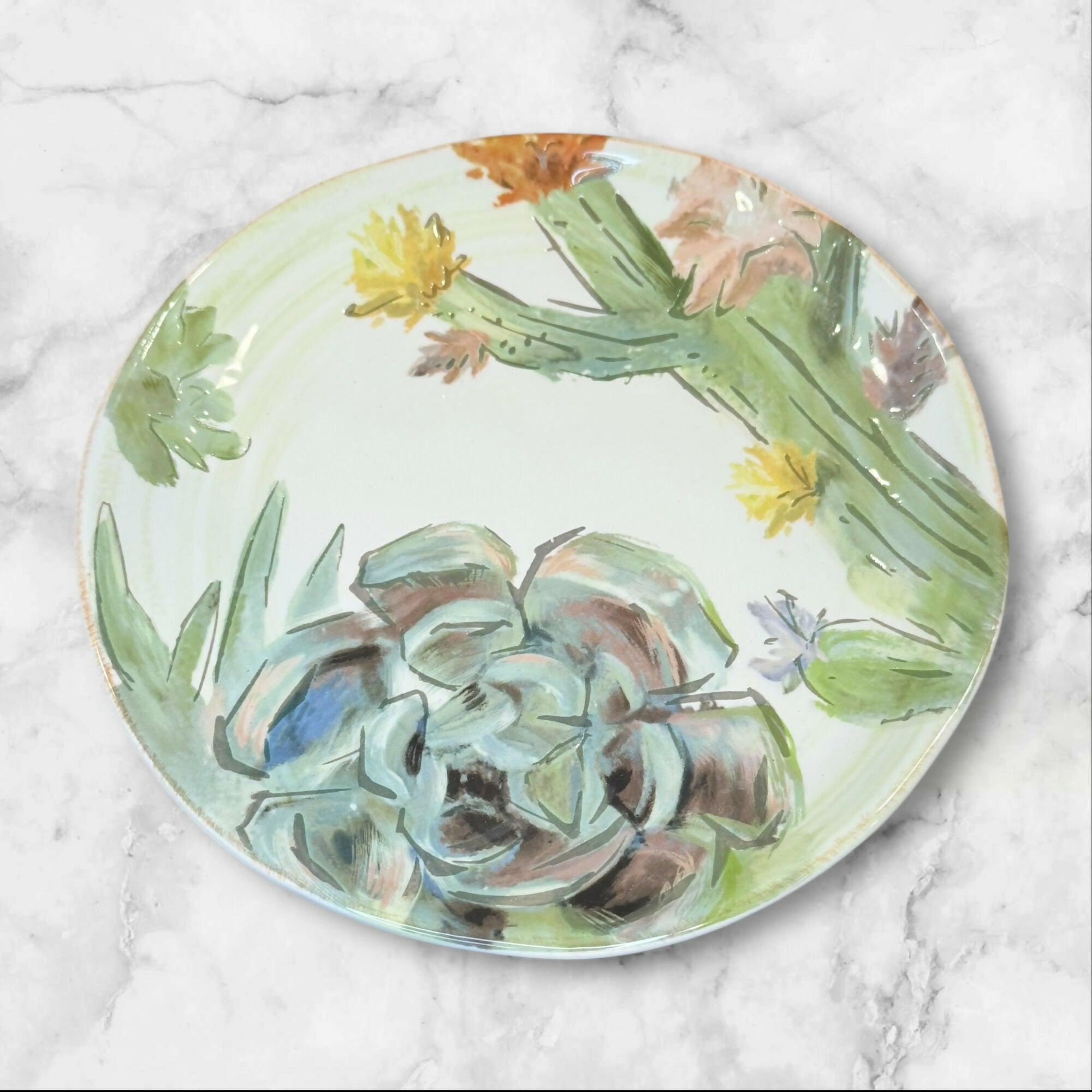 Artimino Hand-Painted Ironstone Salad Plates | Set of 4 | Excellent Condition