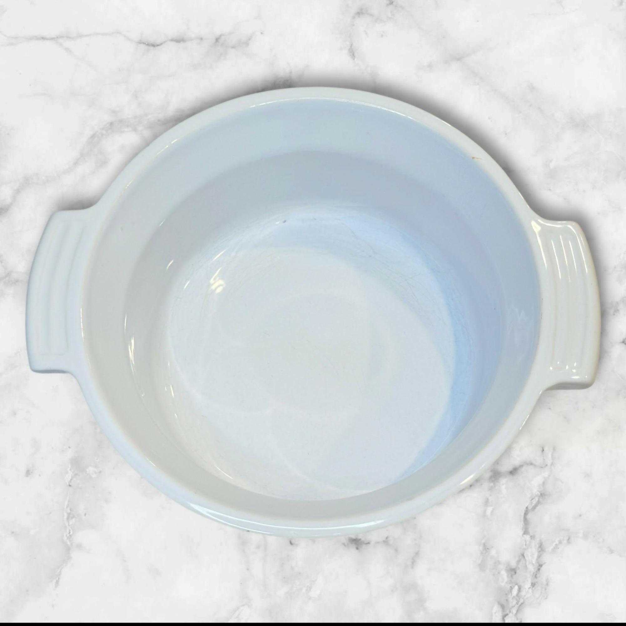 Le Creuset Heritage Round Covered Baker White | 1.3L | Good Condition