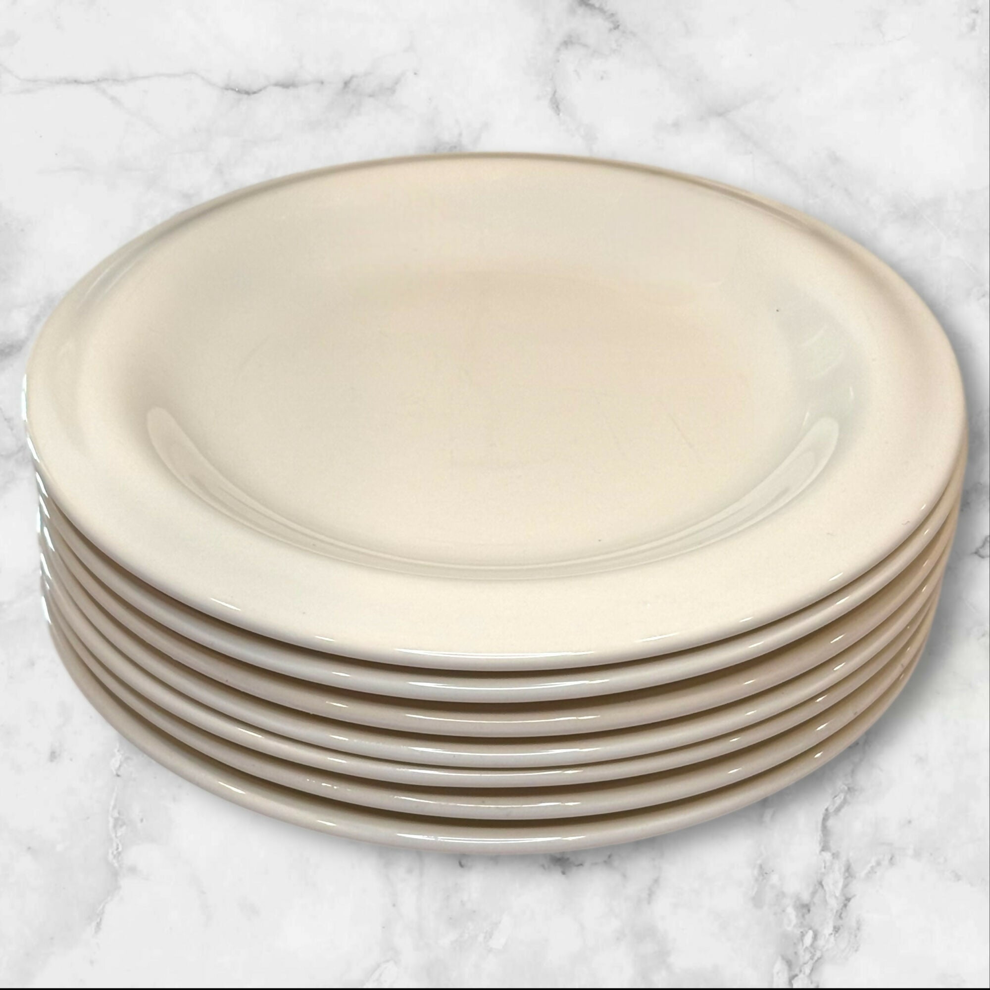 Crate & Barrel Gallery Parchment Salad Plates | Set of 8 | Great Condition