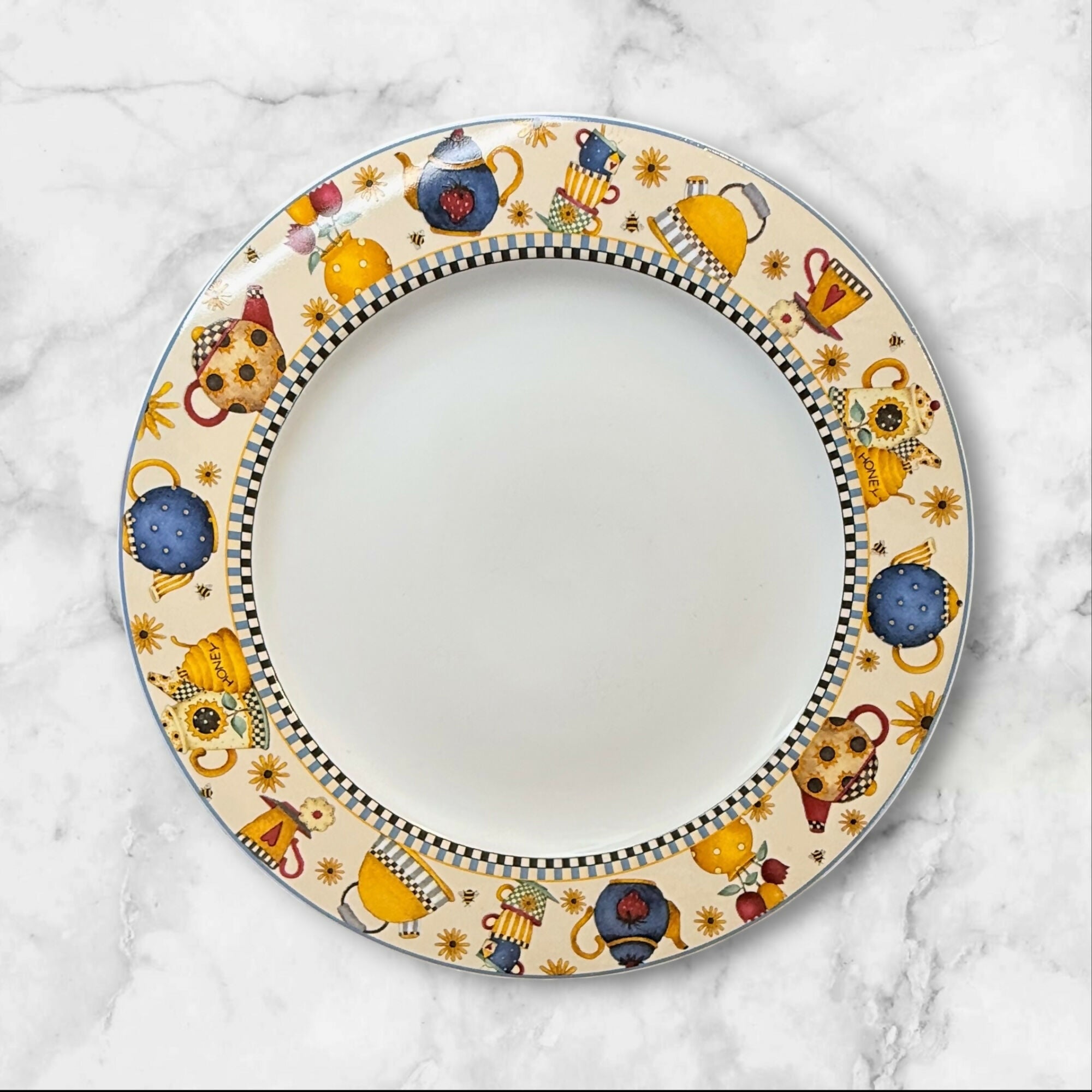 Sakura Teapots Debbie Mumm Dinner Plates | Set of 4 | Excellent Condition