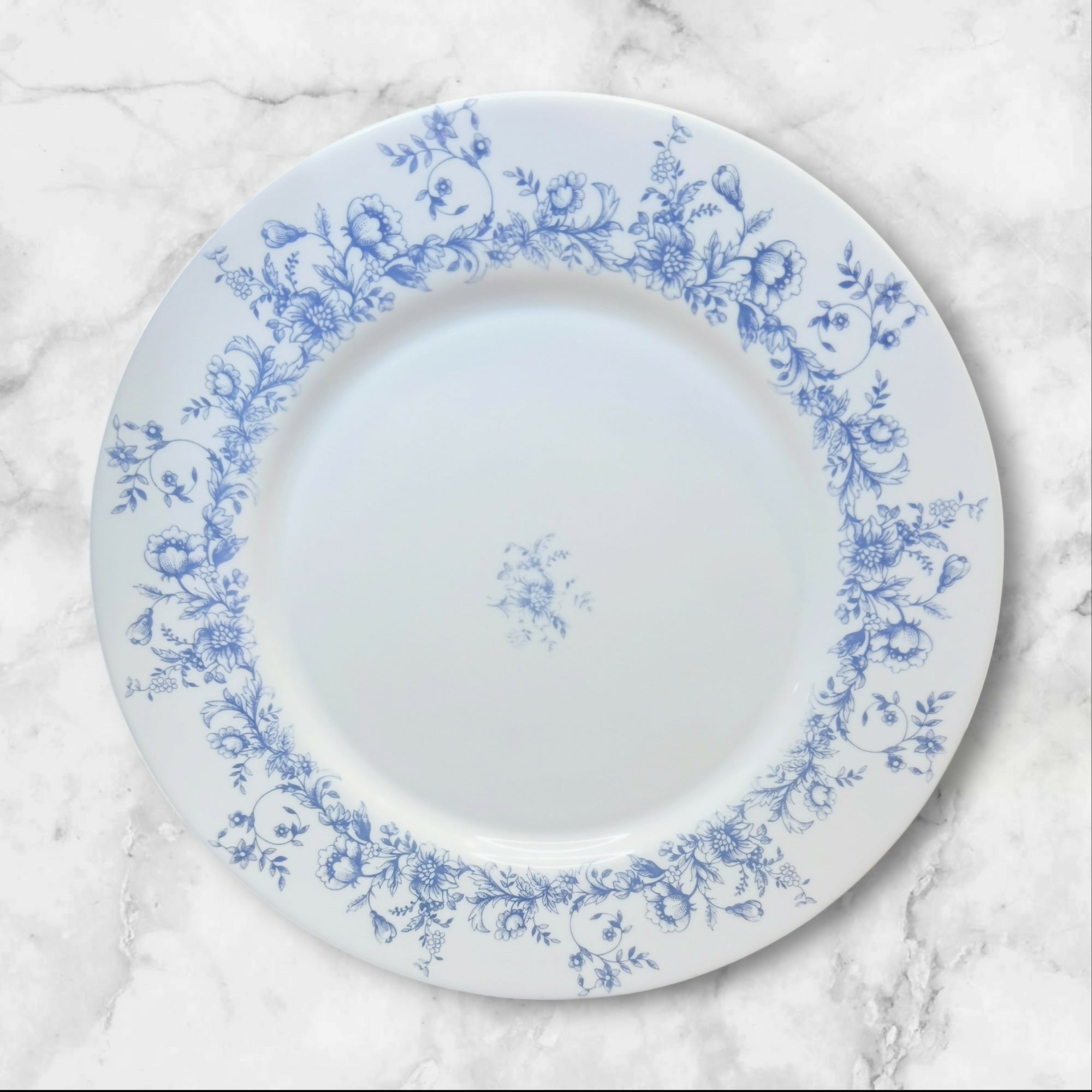 Arcopal Glenwood Dinner Plates Set of 4 Blue Floral Great Condition